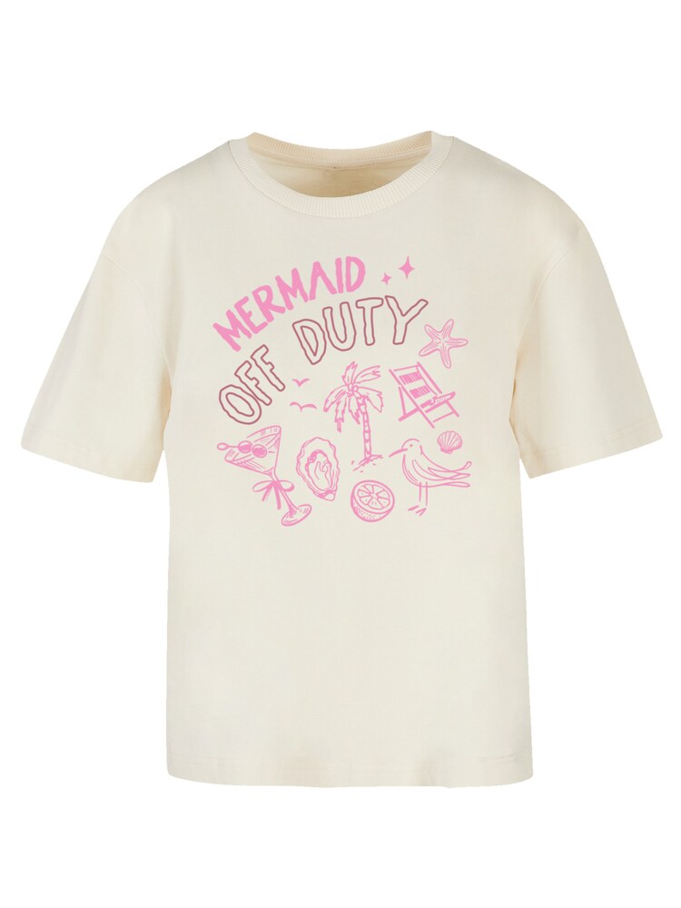F4NT4STIC T-Shirt 'Mermaid Of Duty' Damen Größe L sand / pink