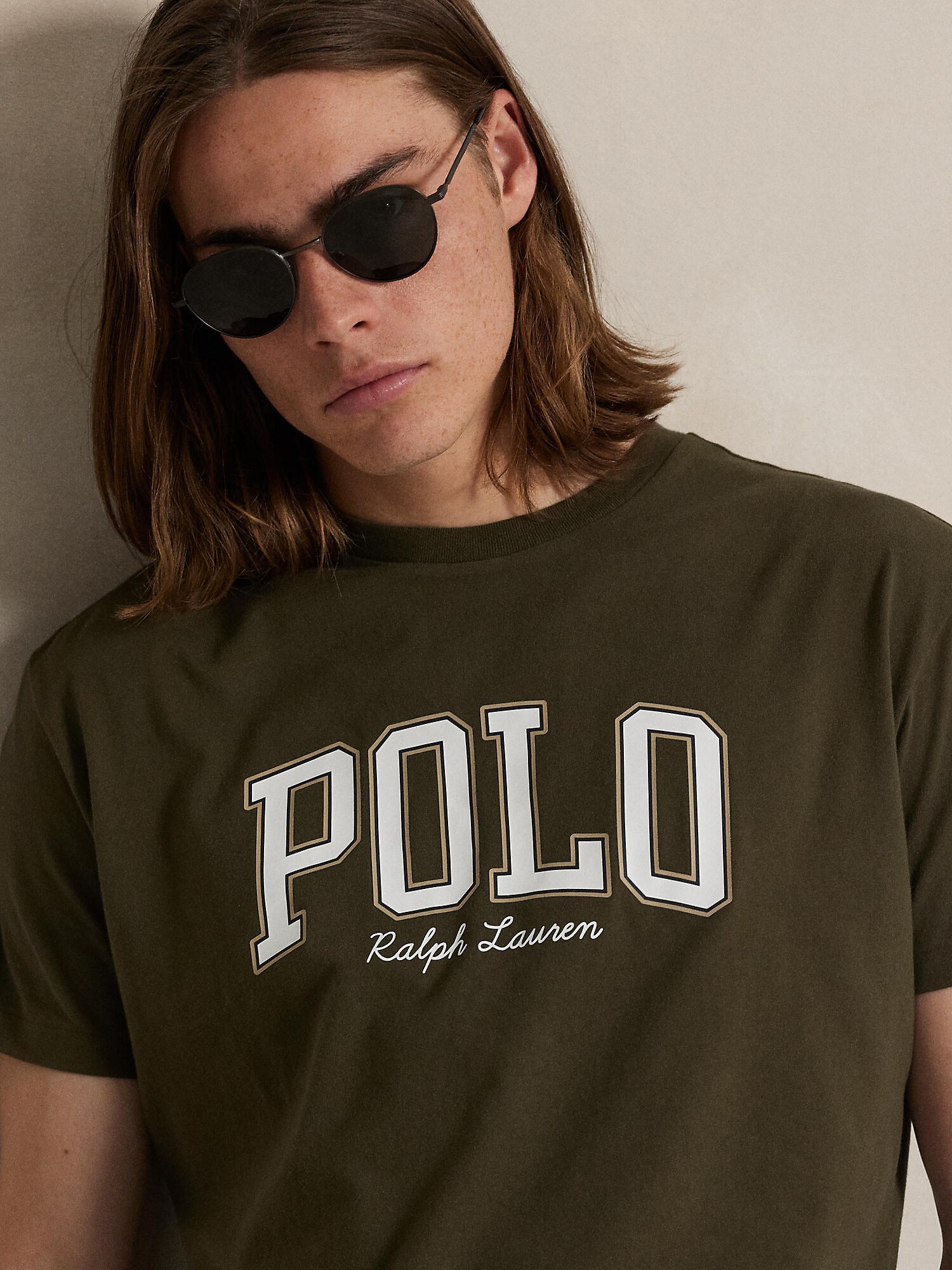 Polo Ralph Lauren Tričko olivová / biela (obrázok 5)