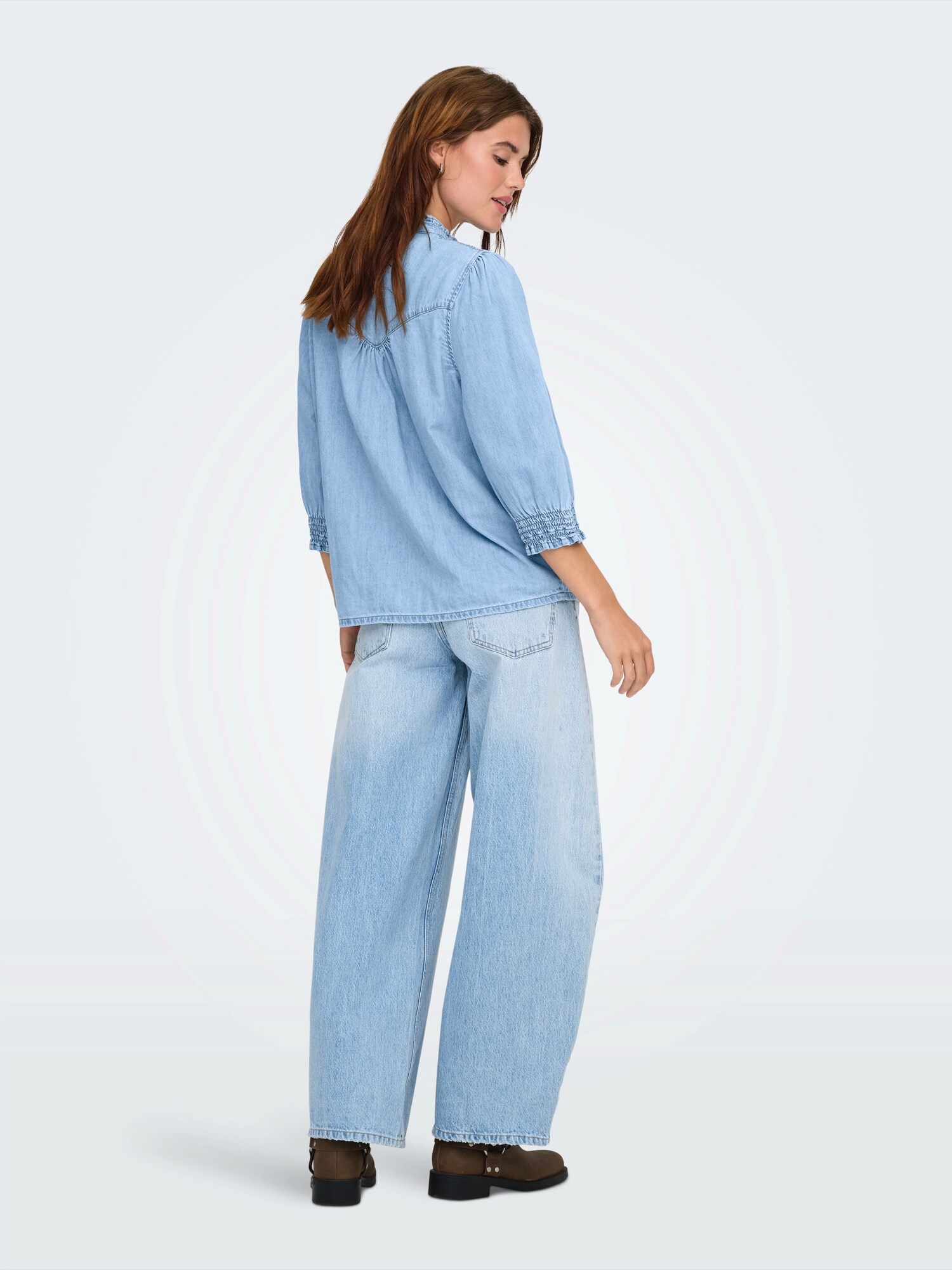 ONLY Blúzka 'ONLRaYa'  modrá denim (obrázok 4)