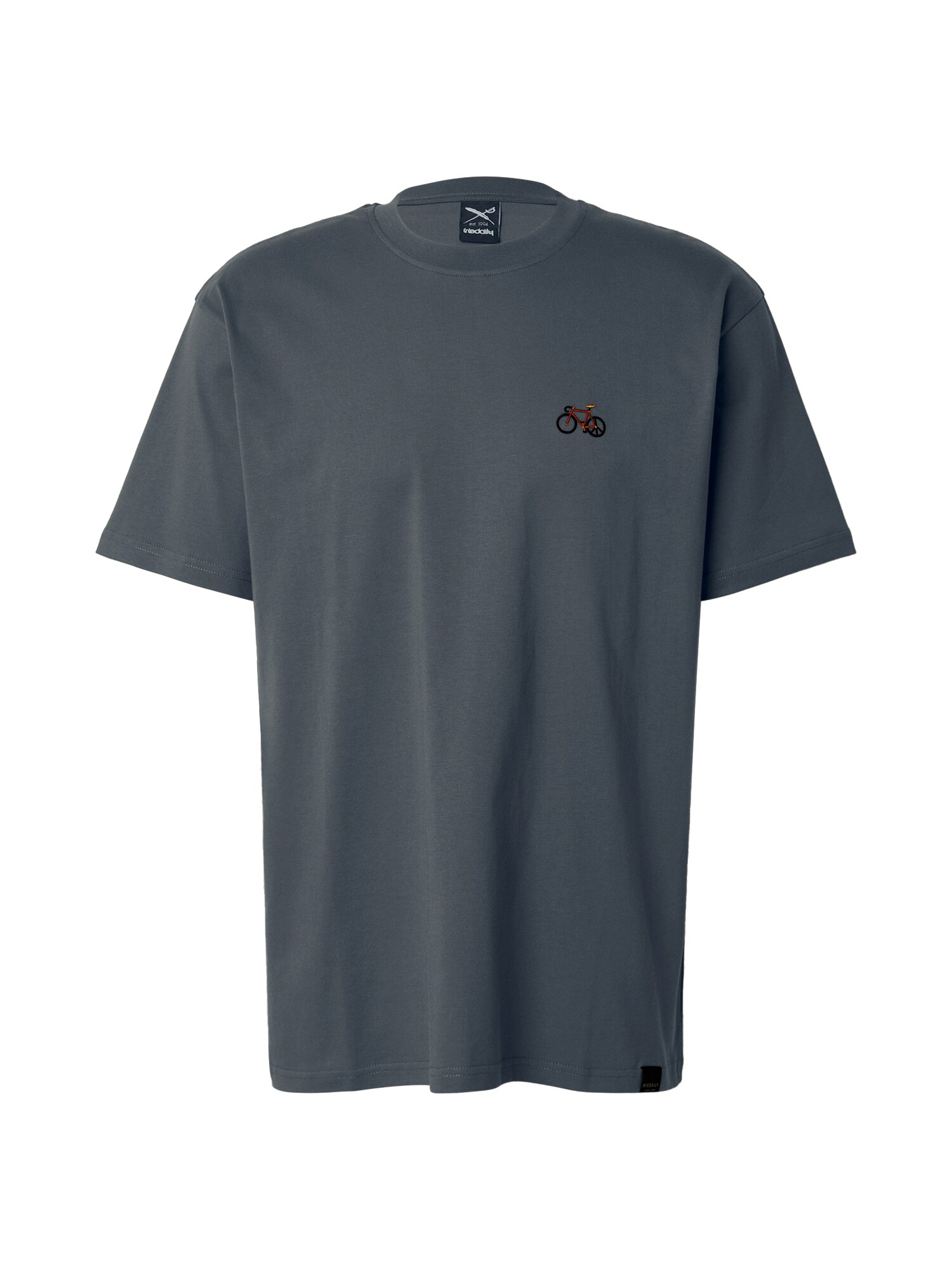 T-shirt 'Peaceride' grå / mörkröd