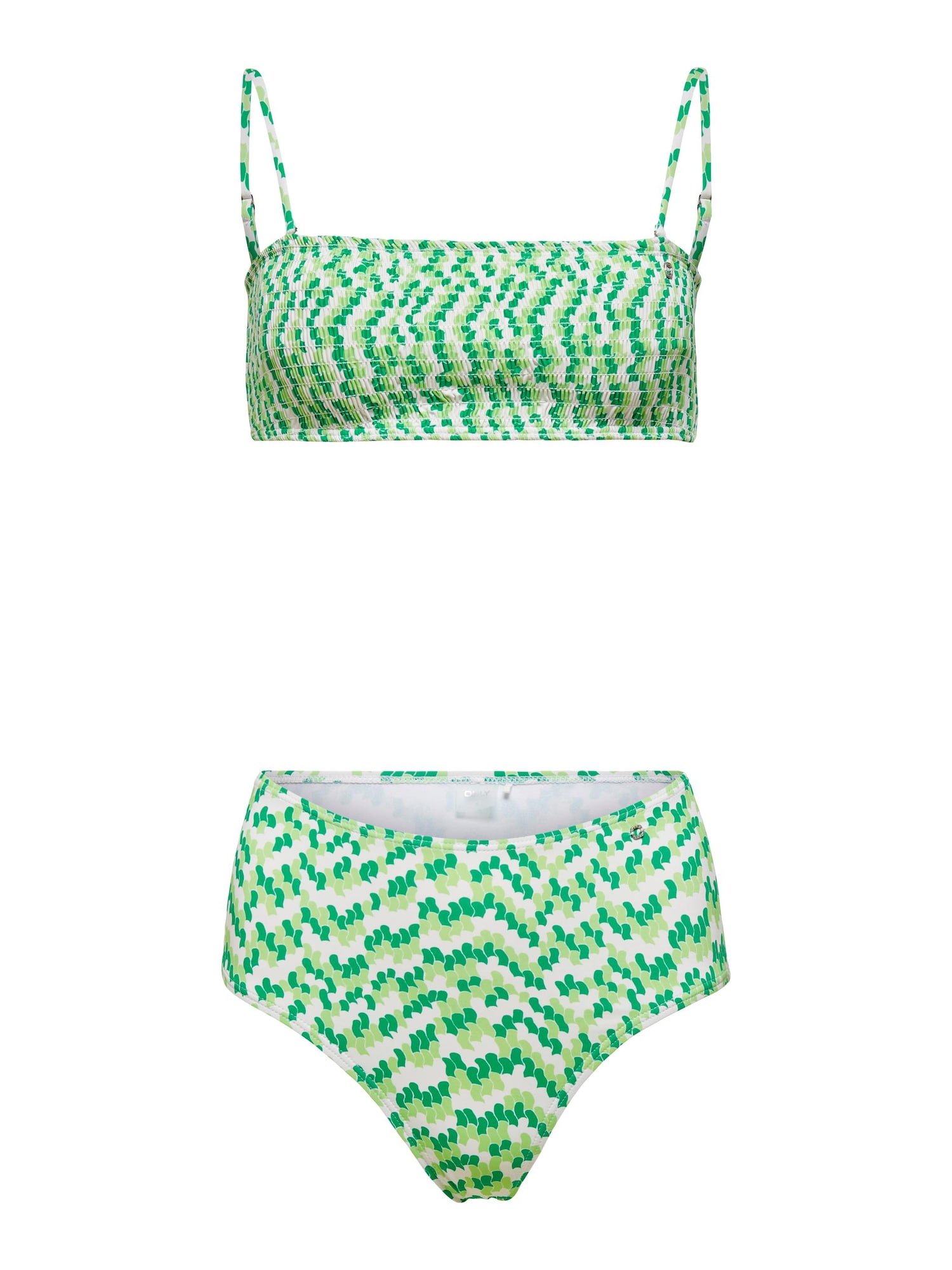ONLY Bikini 'Amalie'  travnato zelena / svetlo zelena / bela