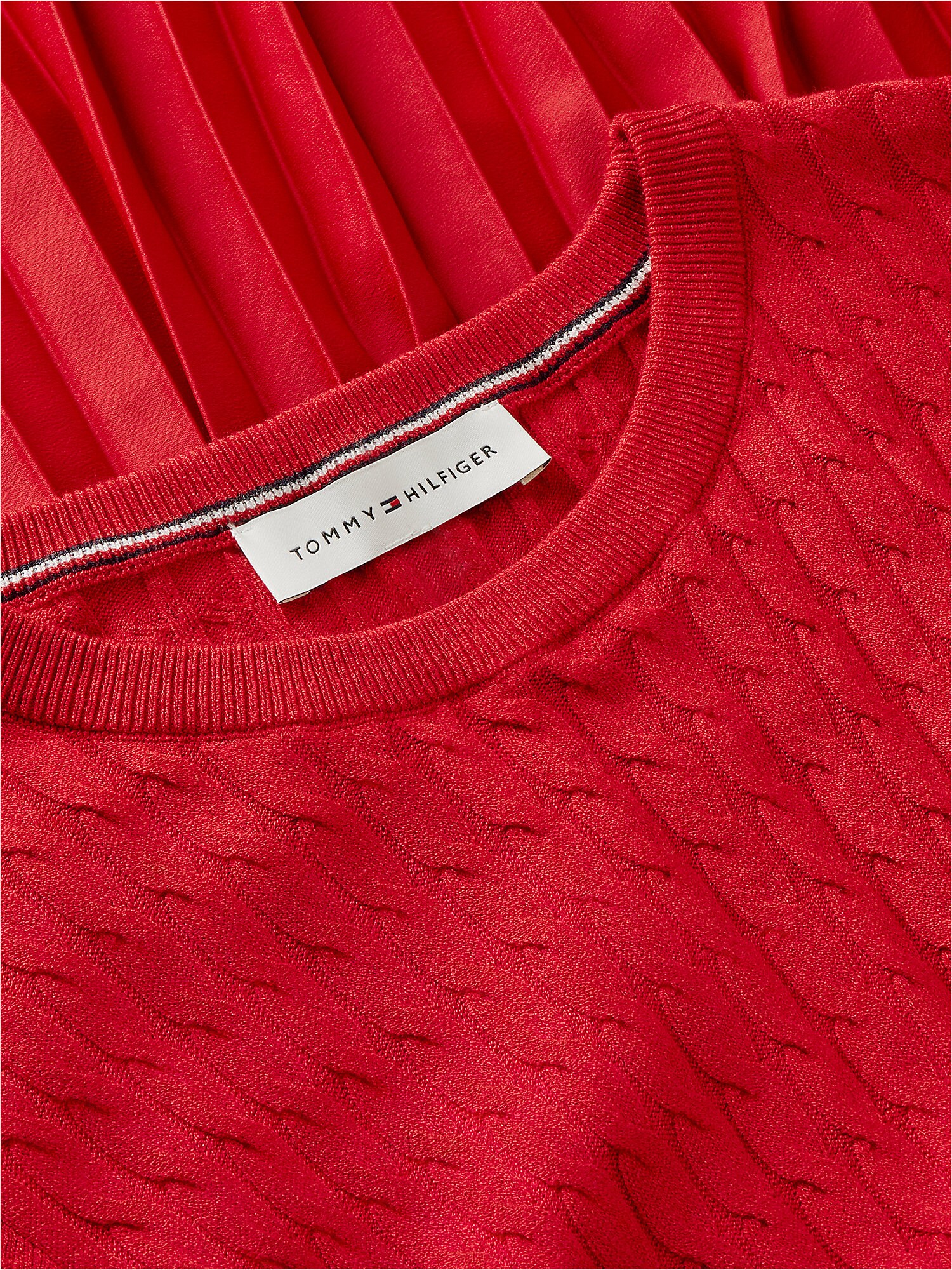TOMMY HILFIGER Vestido de punto  rojo / blanco – imagen 3