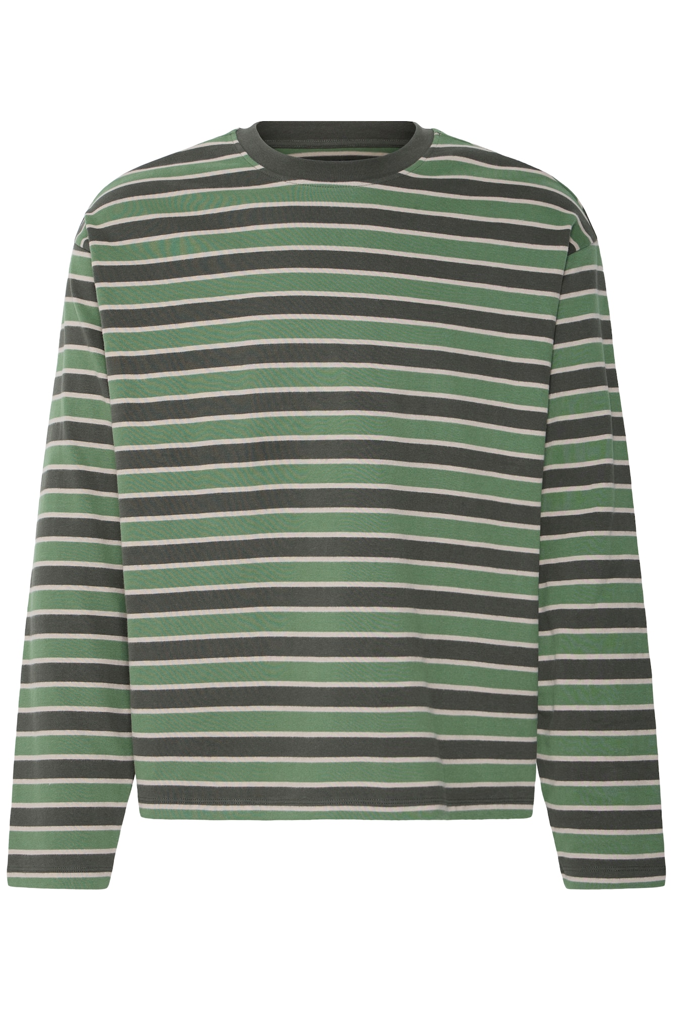 BLEND Tricou BHKHALID crem / verde mentă / verde închis