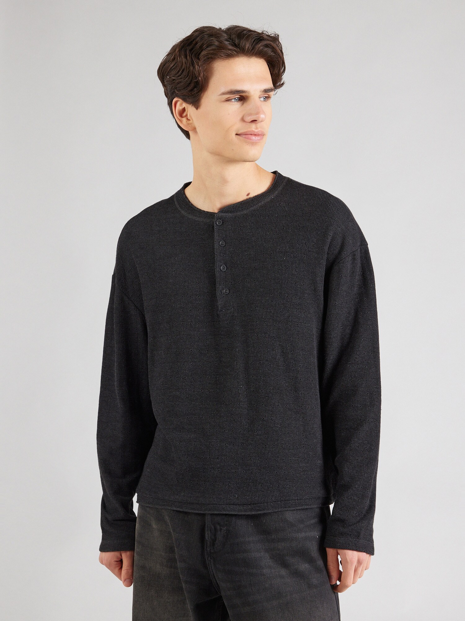 JACK & JONES Póló 'JORAUSTIN'  fekete melír termék 2. képe