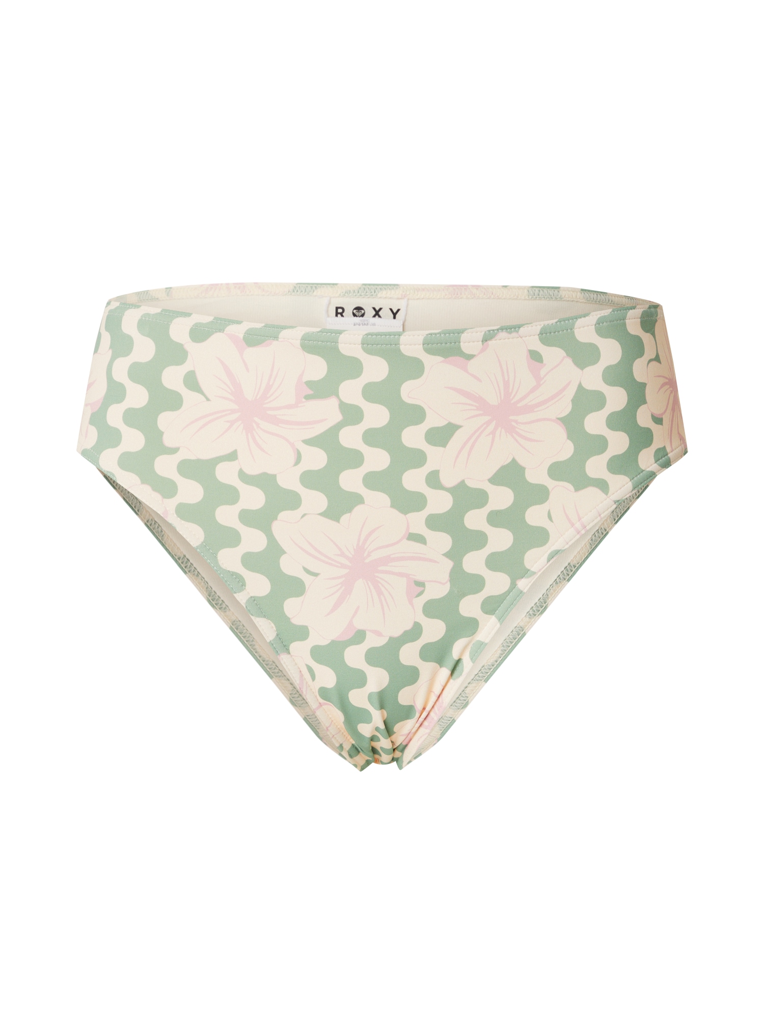 ROXY Slip costum de baie HIBISCUS DAZE  crem / verde deschis / lila