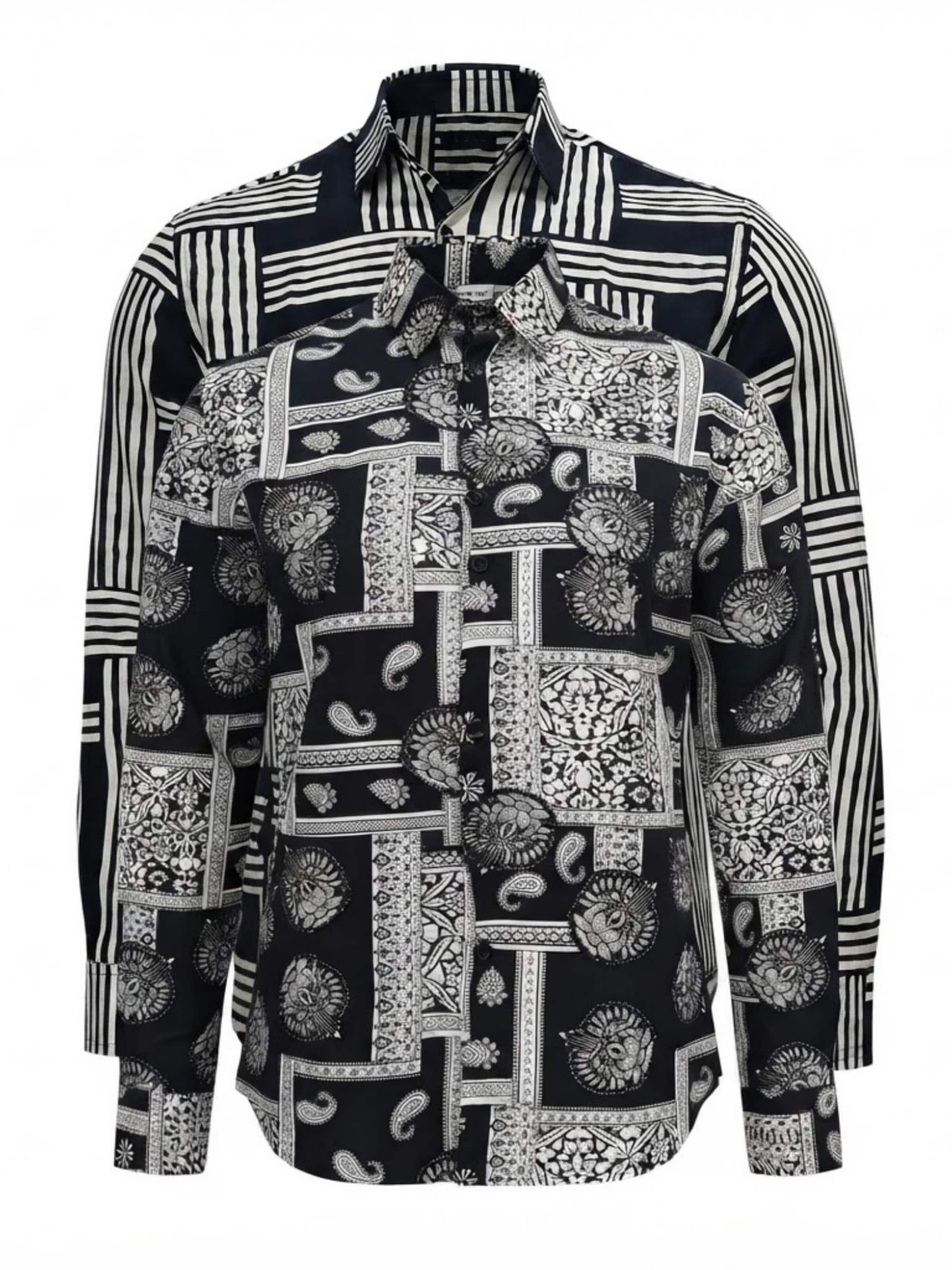 Radwa Skjorta 'Viscos floral pattern 2pc' herr