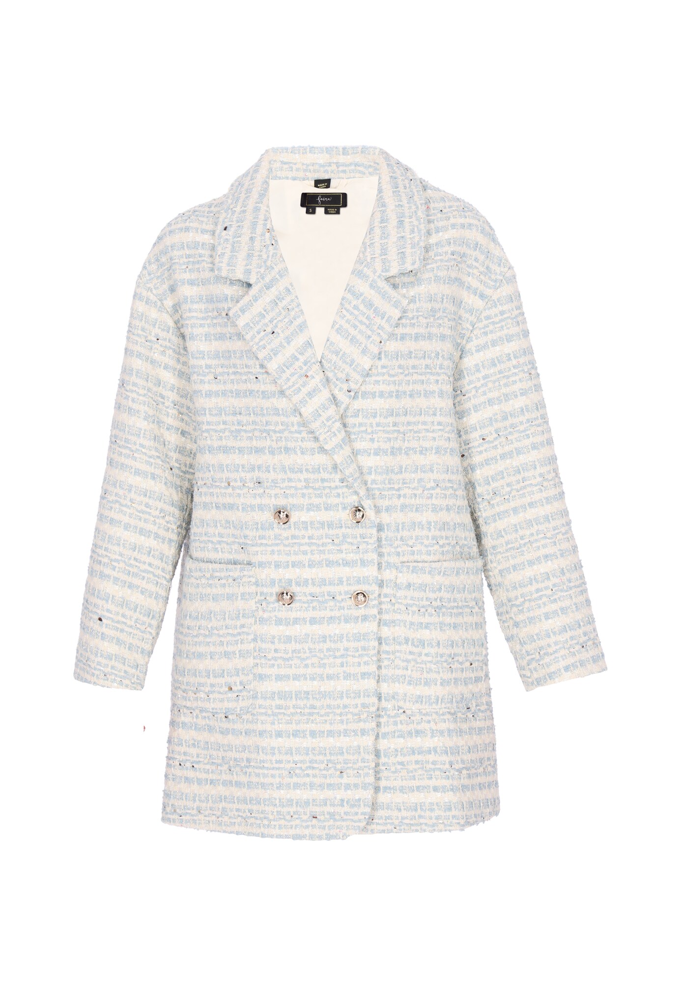 faina Blazer  crema / azul pastel / blanco