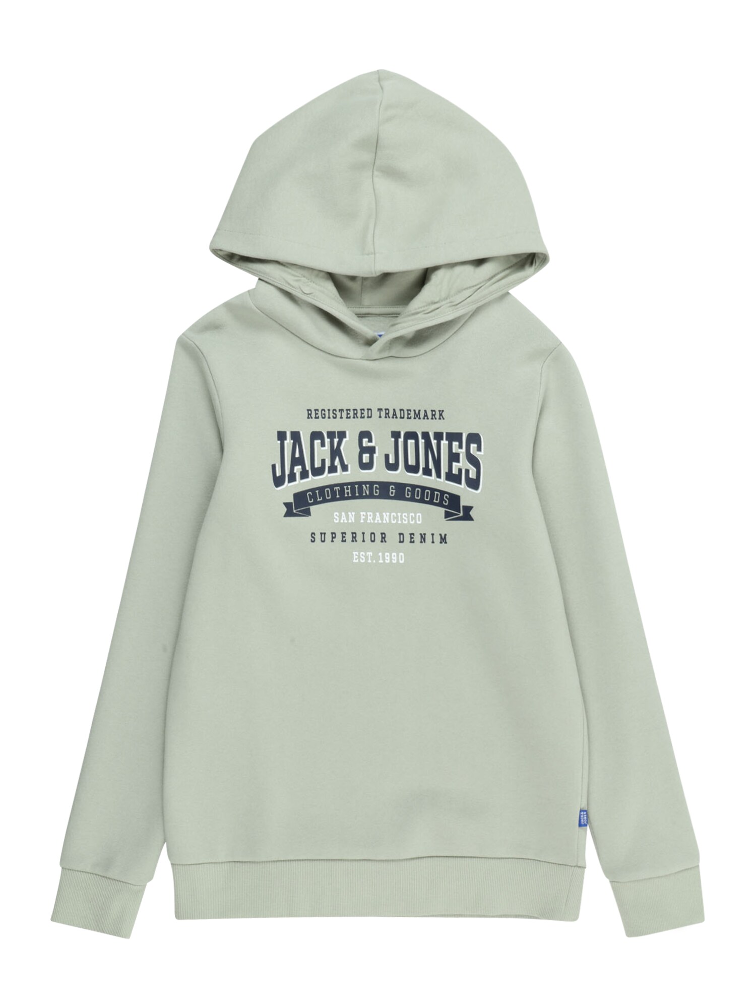 Jack & Jones Junior Mikina  námornícka modrá / svetlosivá / šedobiela