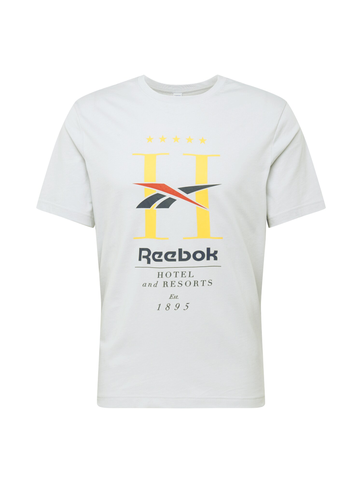 Reebok Classic Marškinėliai  šviesiai pilka / geltona / pastelinė raudona / nakties mėlyna / juoda