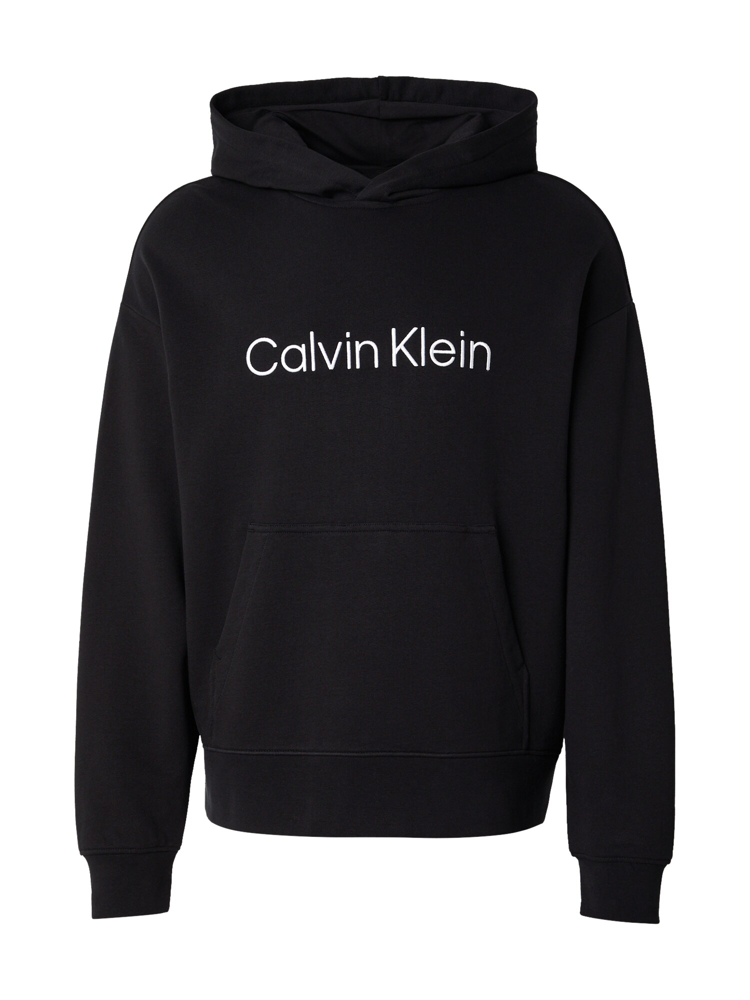 Calvin Klein Jeans Bluză de molton  negru / alb