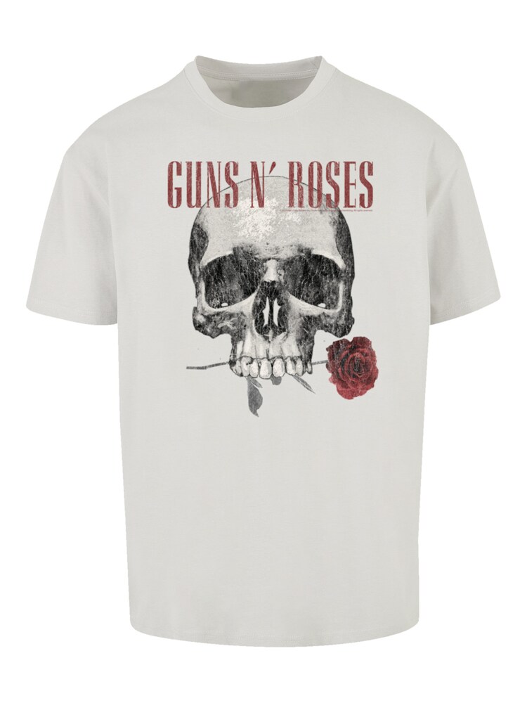 F4NT4STIC T-Shirt 'Guns 'n' Roses Flower Skull Rock Musik Band' Herren Größe L hellgrau / mischfarben