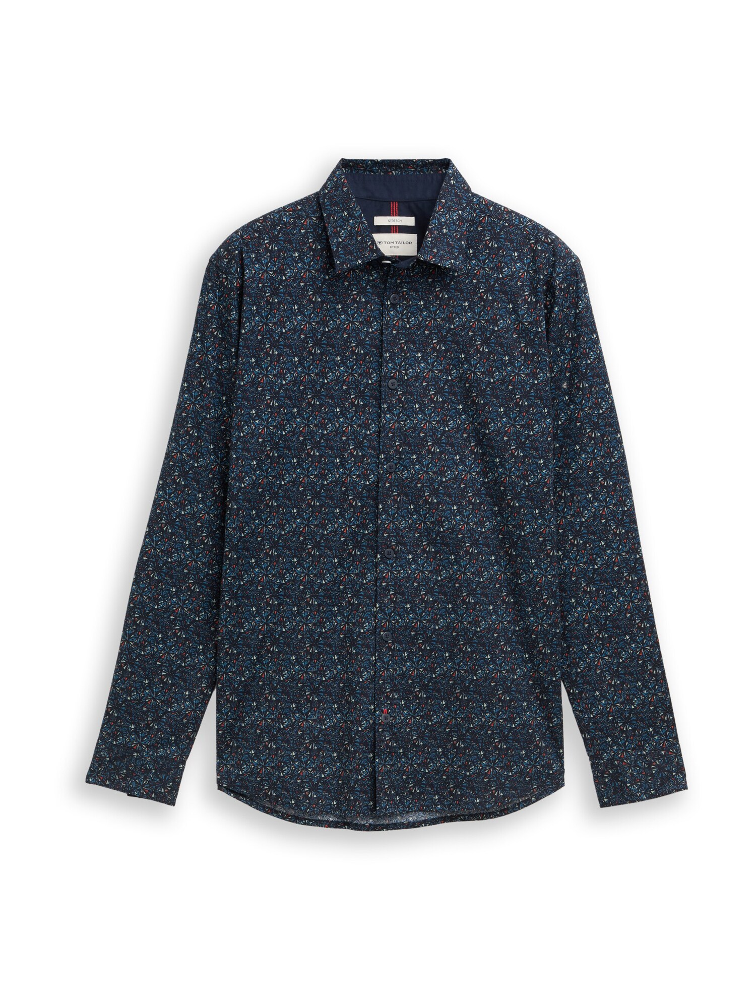 TOM TAILOR Cămașă  bleumarin / cyan / roșu / alb