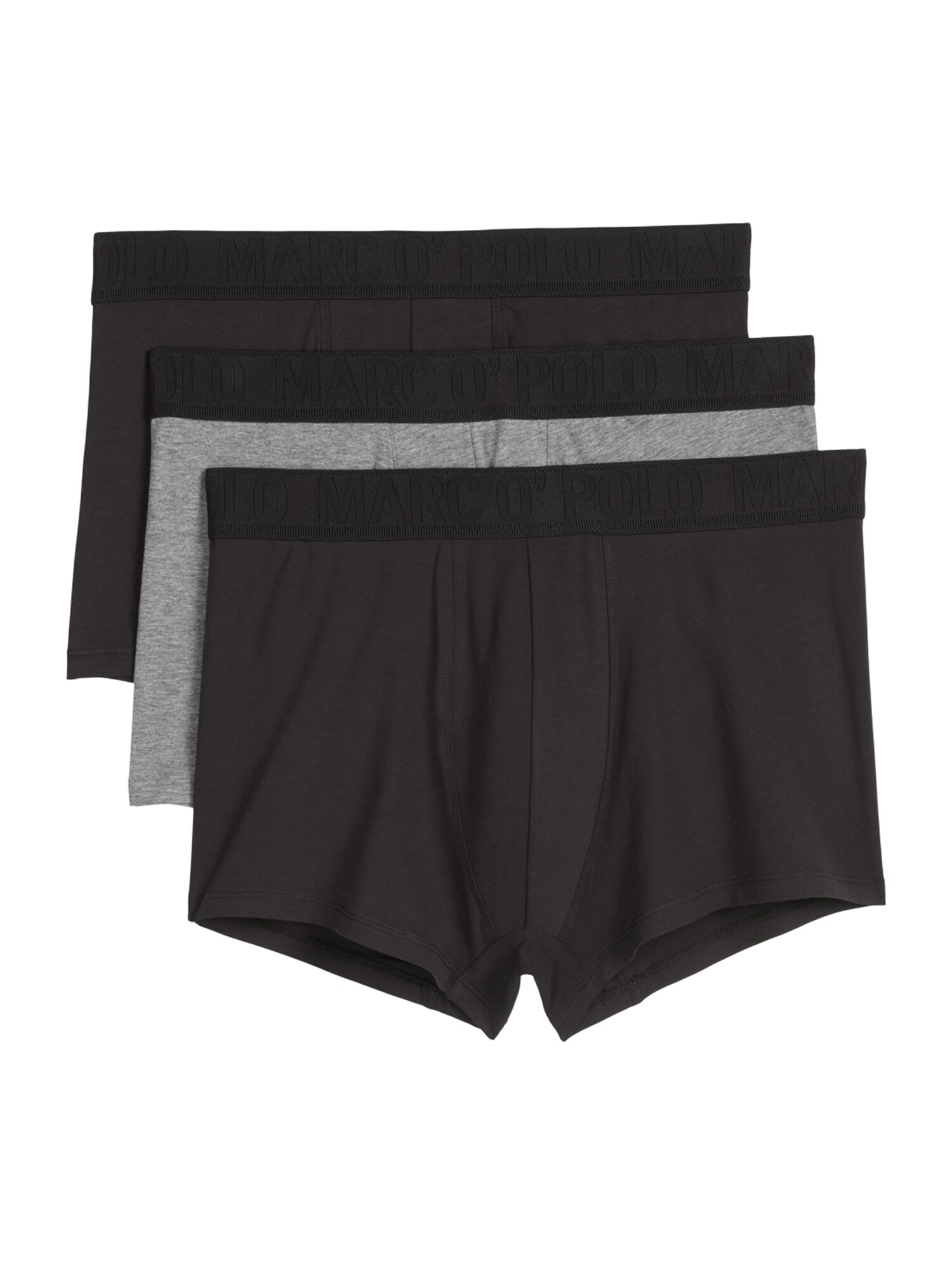Marc O'Polo Calzoncillo boxer 'Essentials' gris moteado / negro