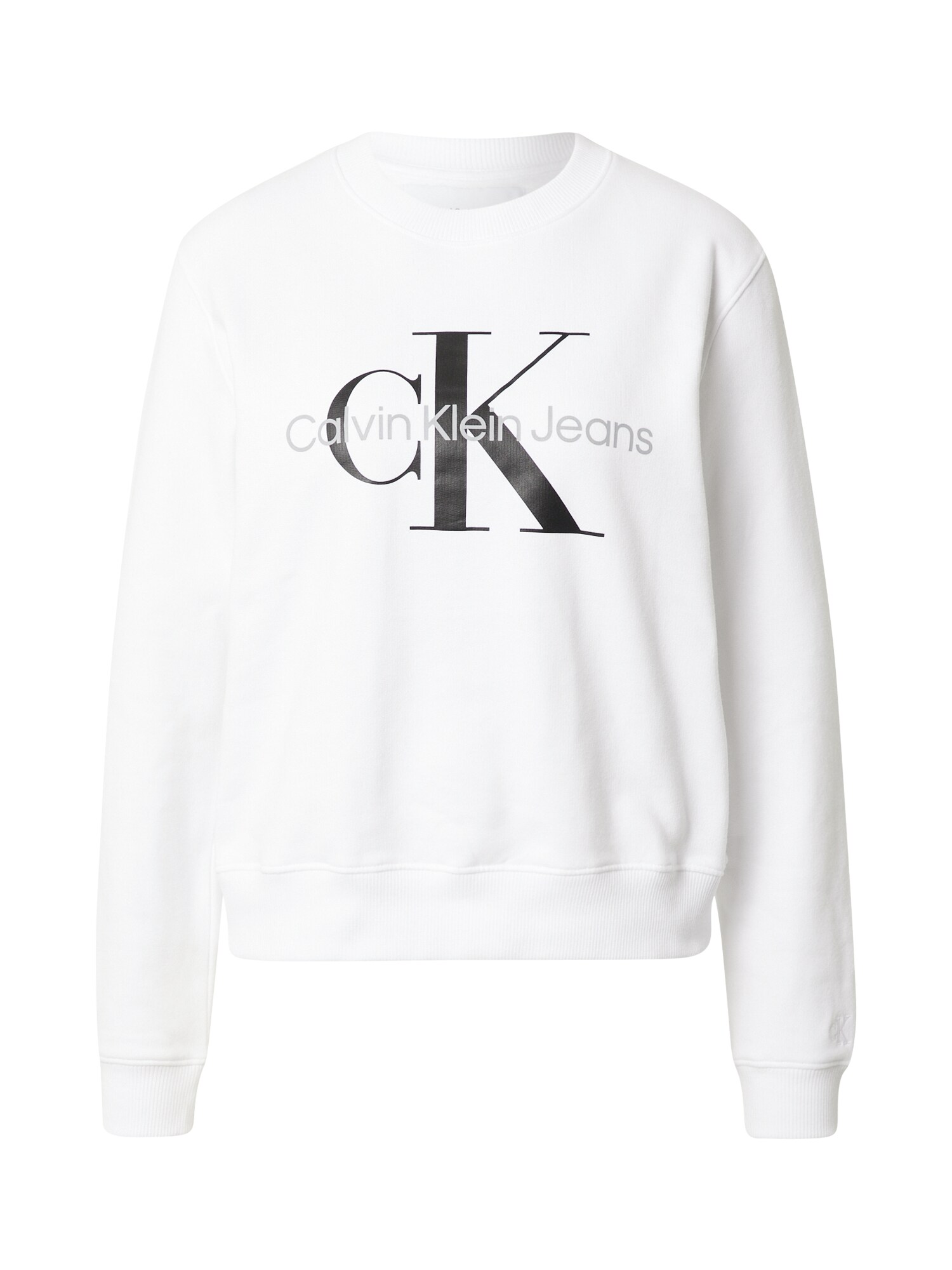 Calvin Klein Jeans Mikina  sivá / čierna / biela