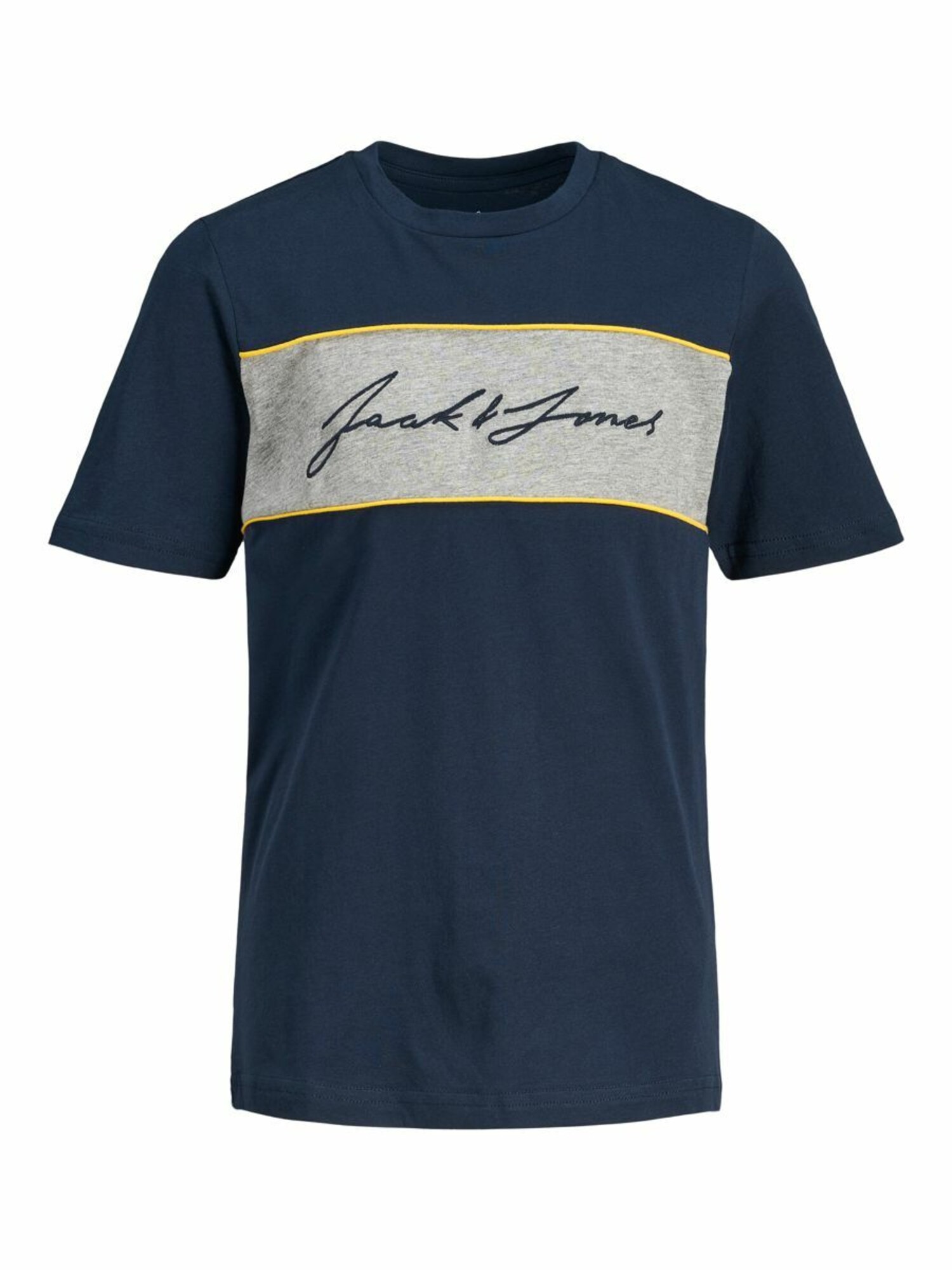 Jack & Jones Junior Marškinėliai 'HIKARI'  tamsiai mėlyna / šviesiai pilka