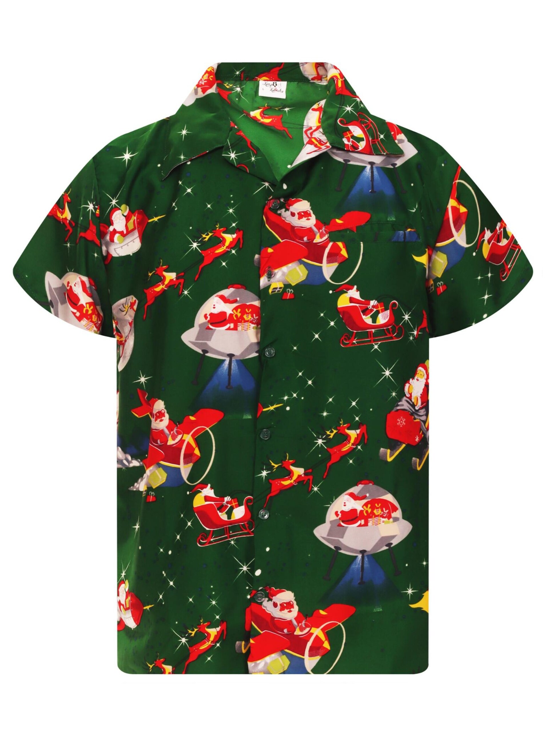 King Kameha Skjorta 'Christmas Space Santa' herr