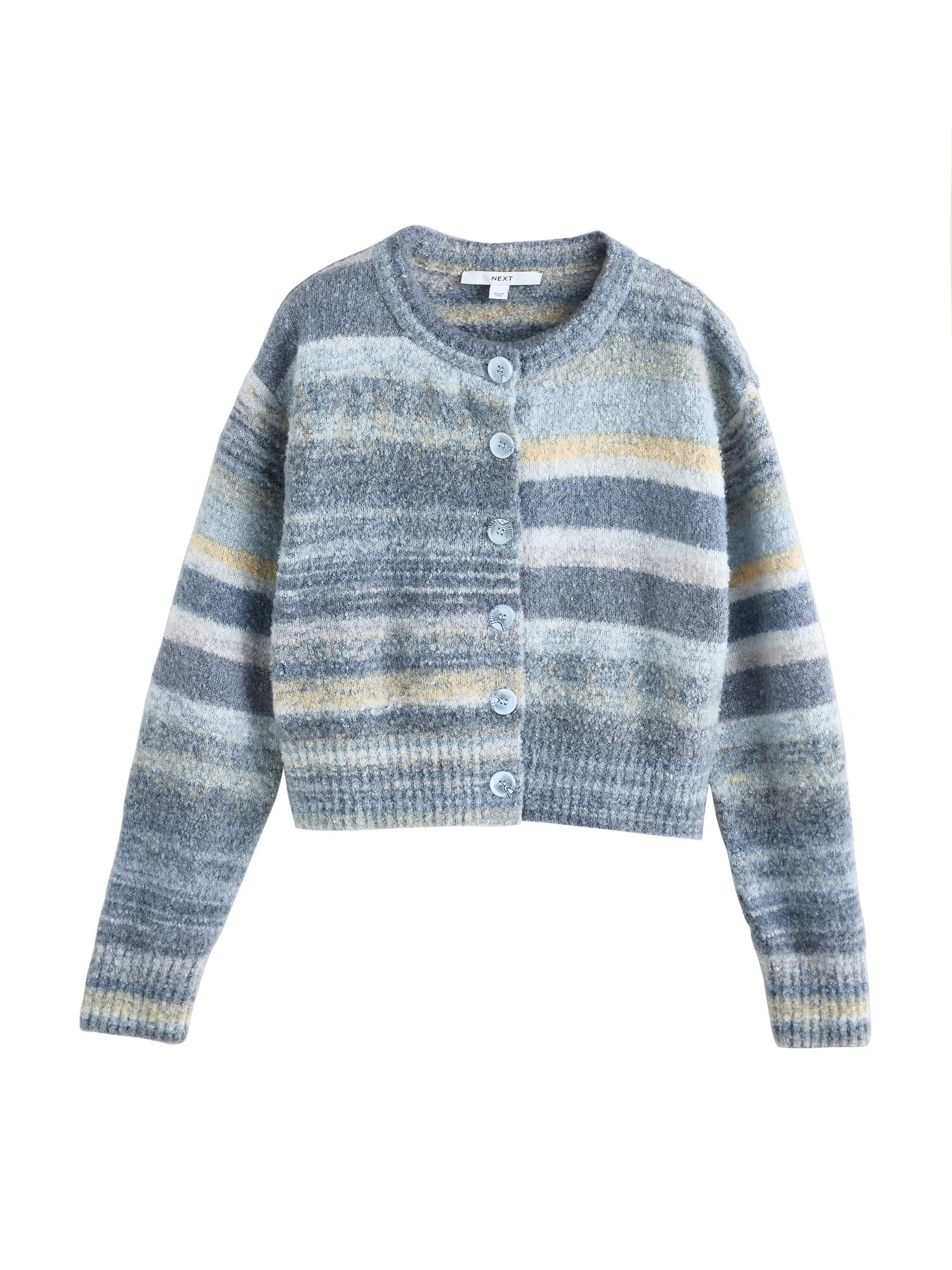 Next Geacă tricotată  safir / albastru pastel / galben / alb natural