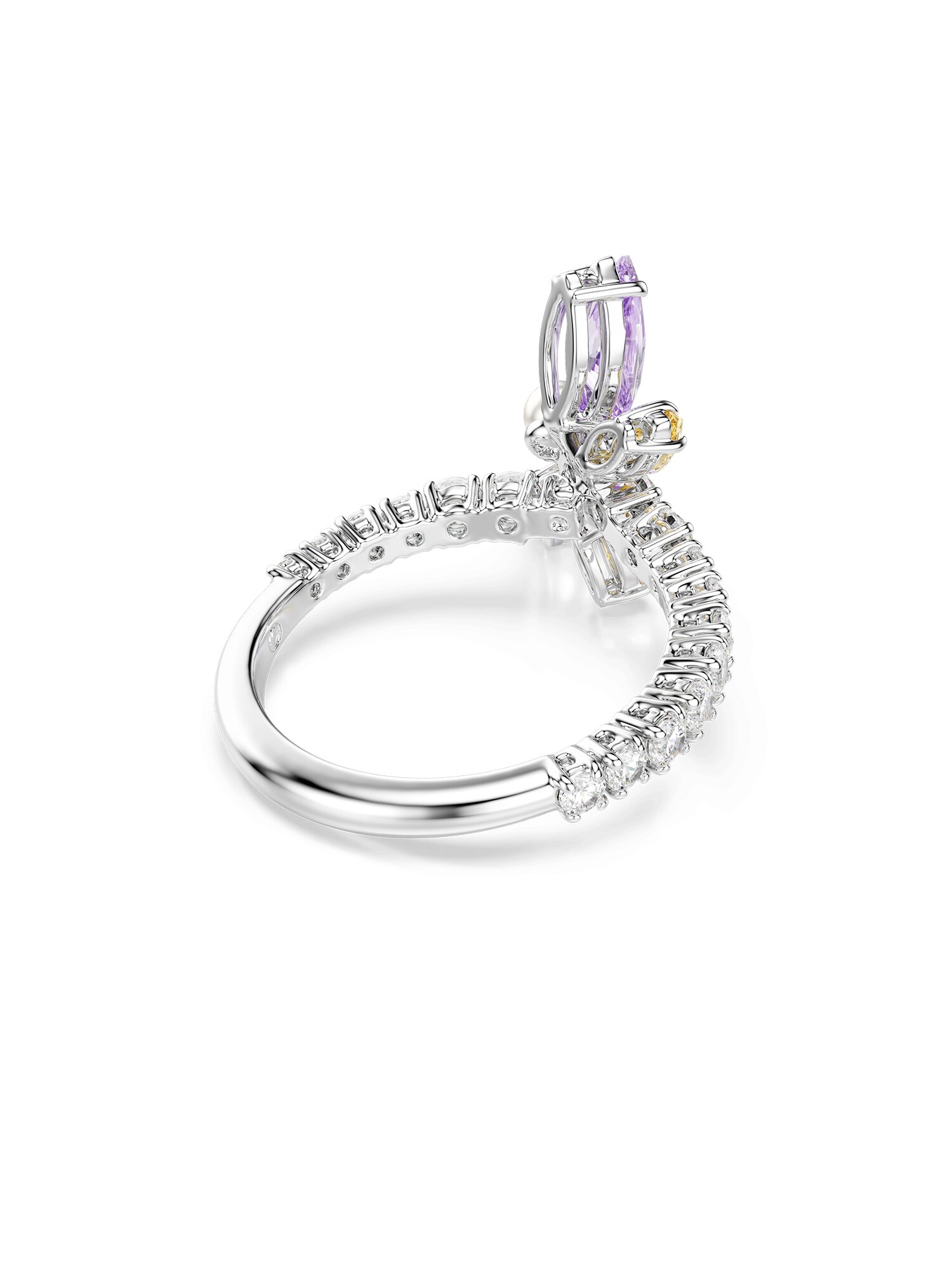 Swarovski Anillo  amarillo / lila / plata / transparente – imagen 4
