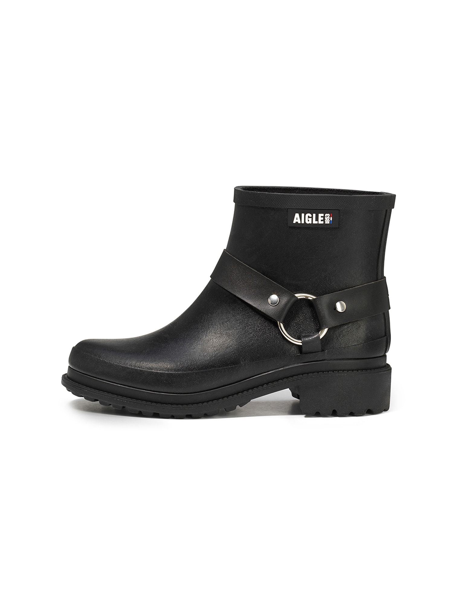 AIGLE Botine Macadames  negru / alb
