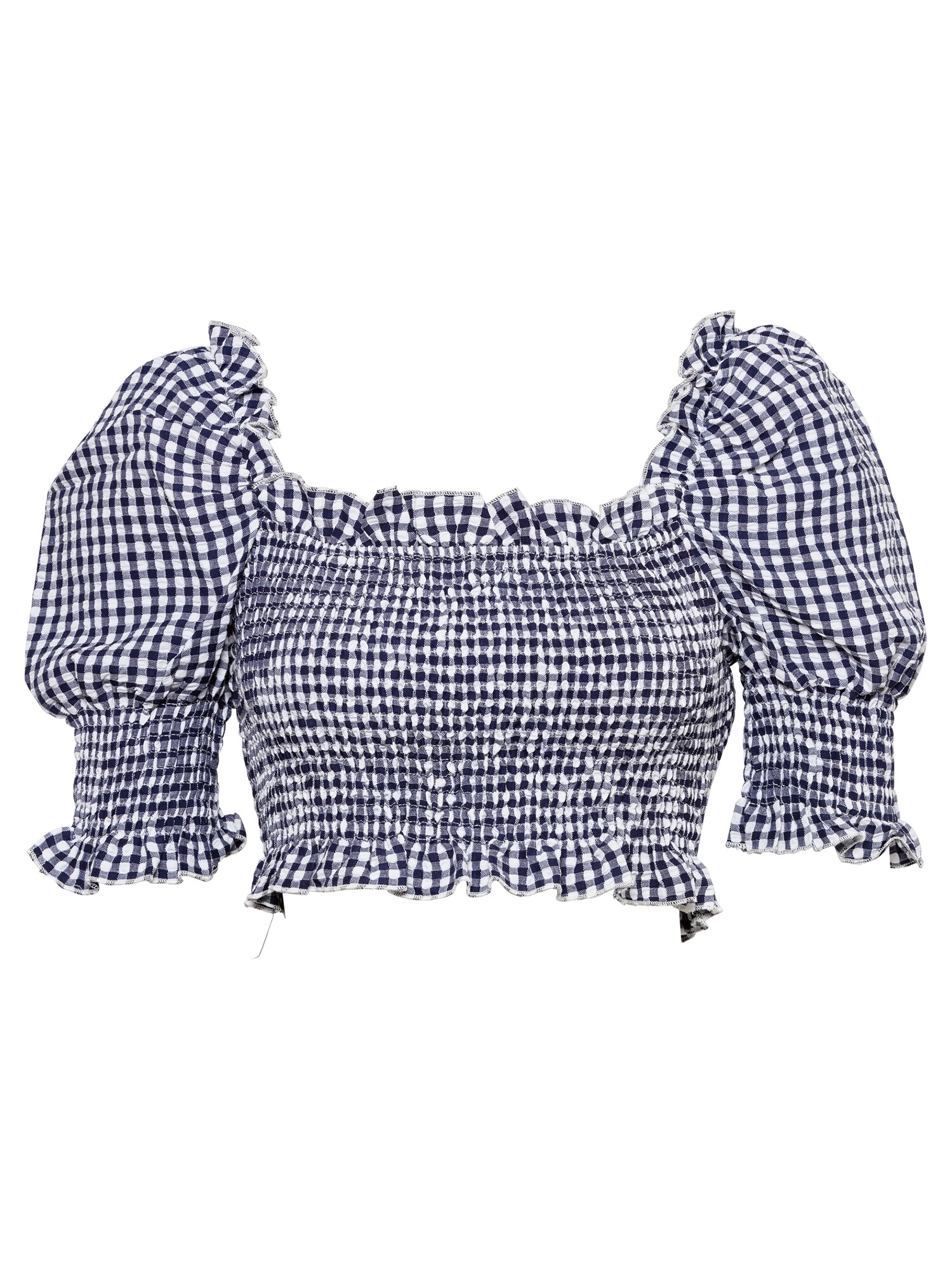 Missguided Blúzka 'GINGHAM'  námornícka modrá / biela