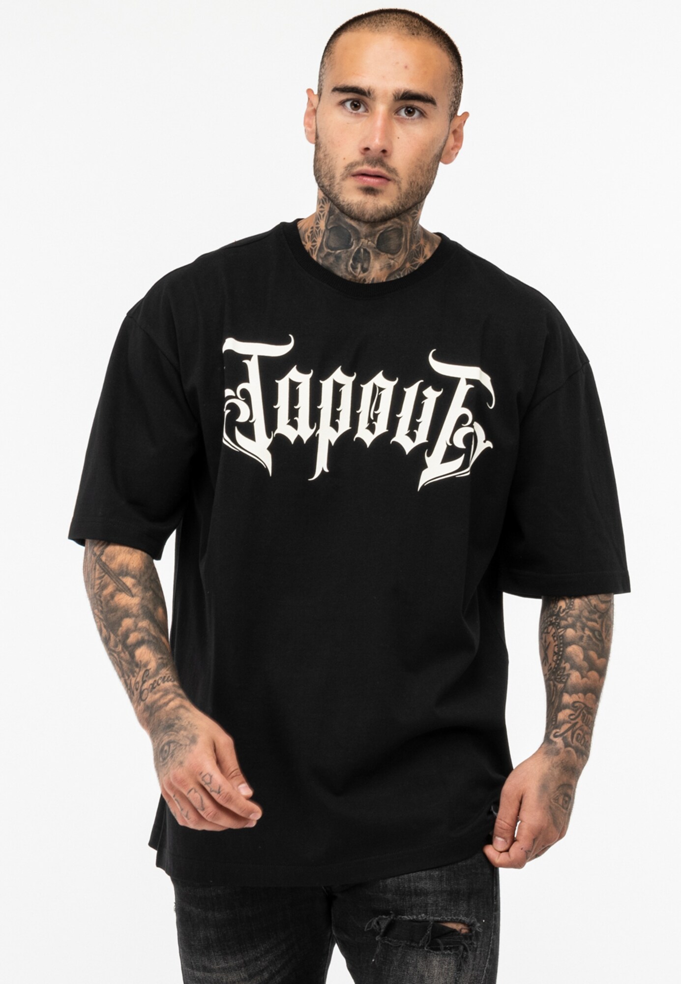 Tapout Póló ' SIMPLY BELIEVE '  fekete / fehér termék 2. képe