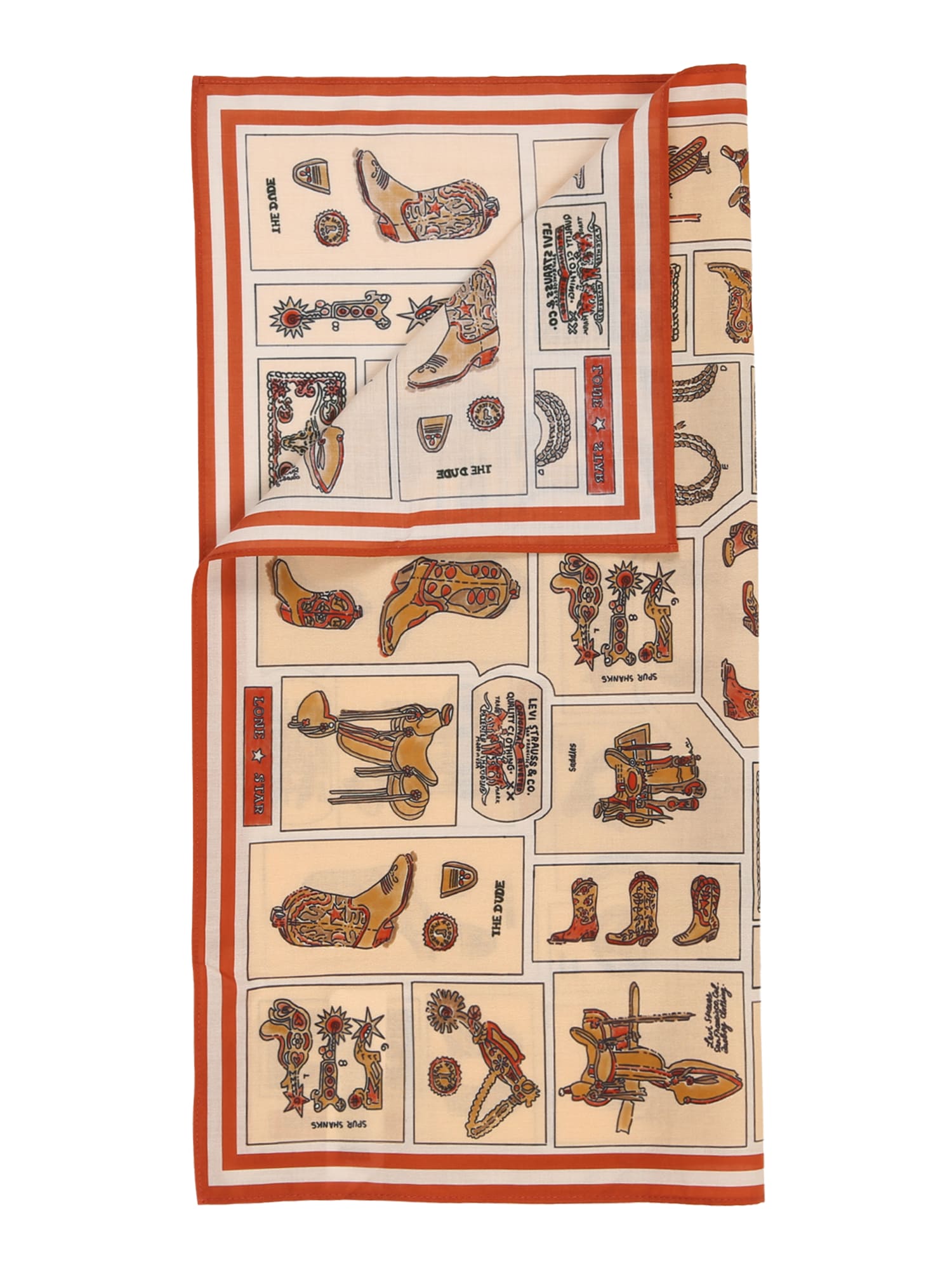 LEVIS ® Batistă  maro deschis / roșu orange / negru / alb murdar