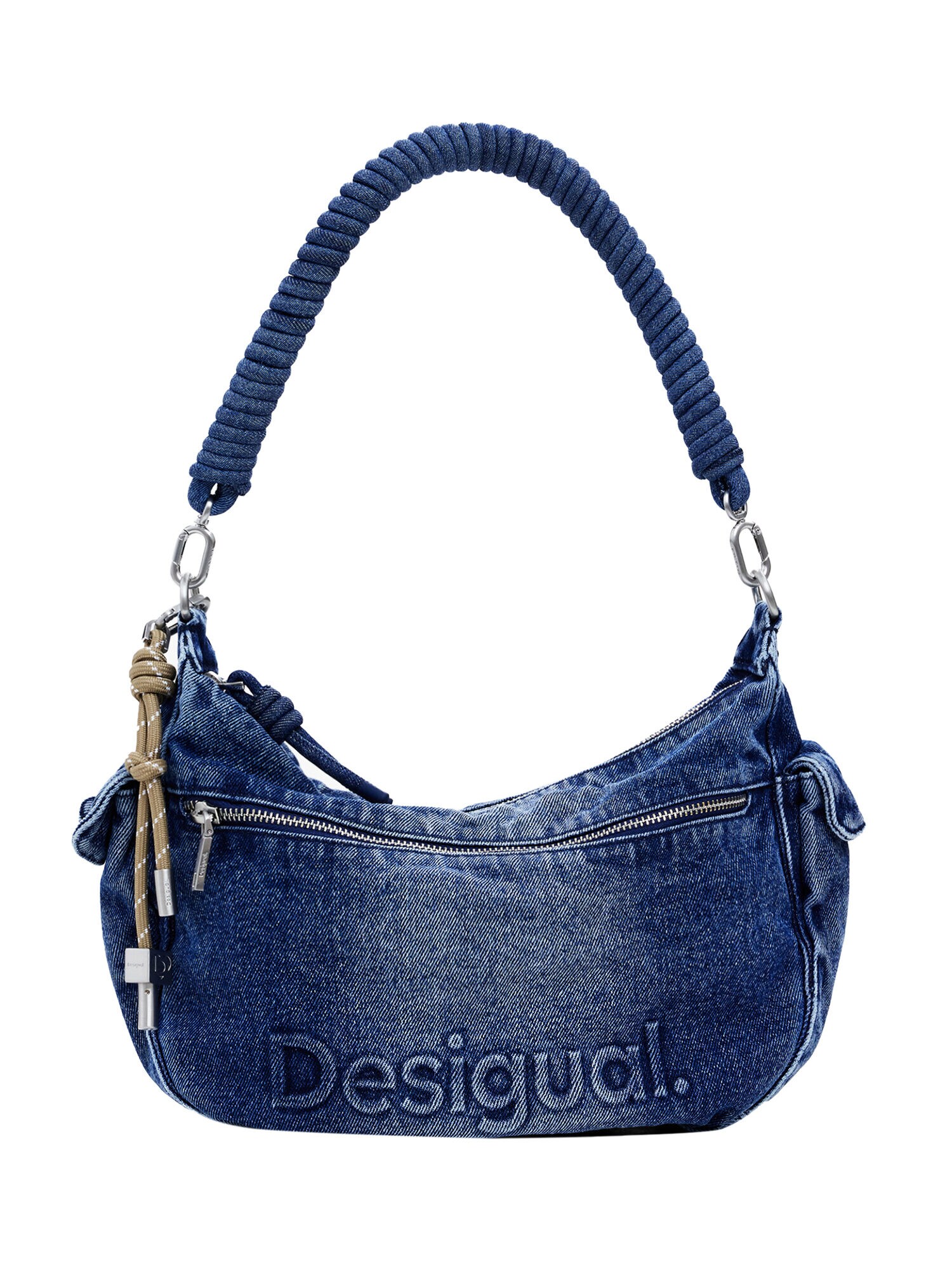 Desigual Geantă de umăr  albastru denim
