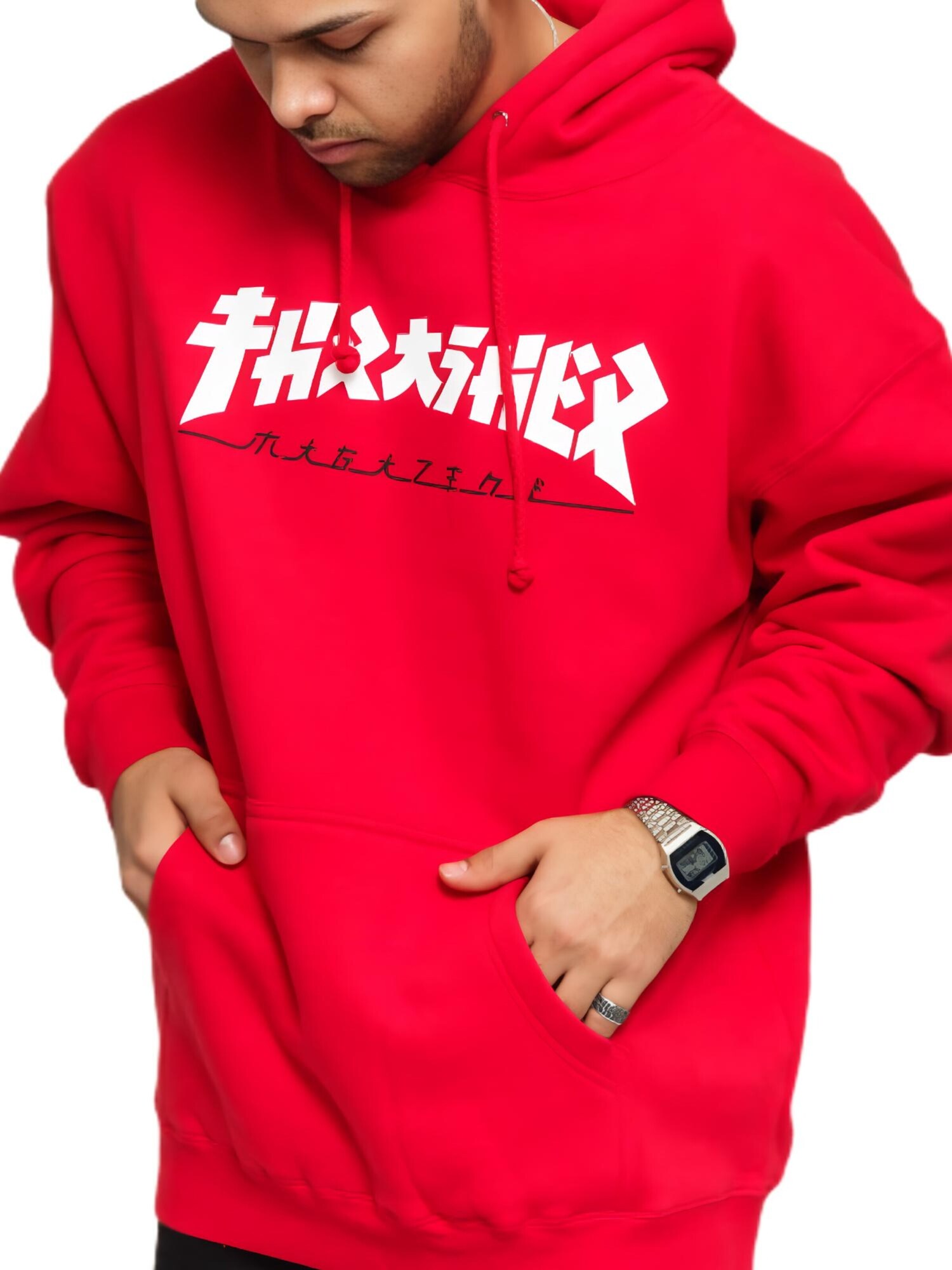 THRASHER Sudadera 'GODZILLA'  rojo – imagen 2