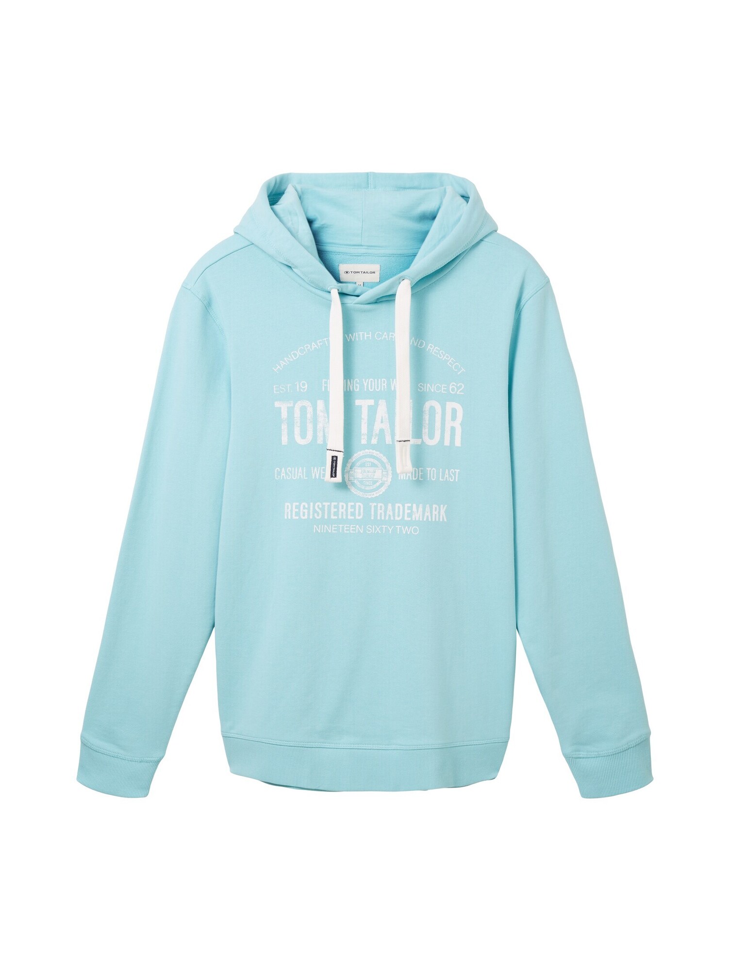 Tom Tailor TOM TAILOR Sweatshirt türkis / weiß