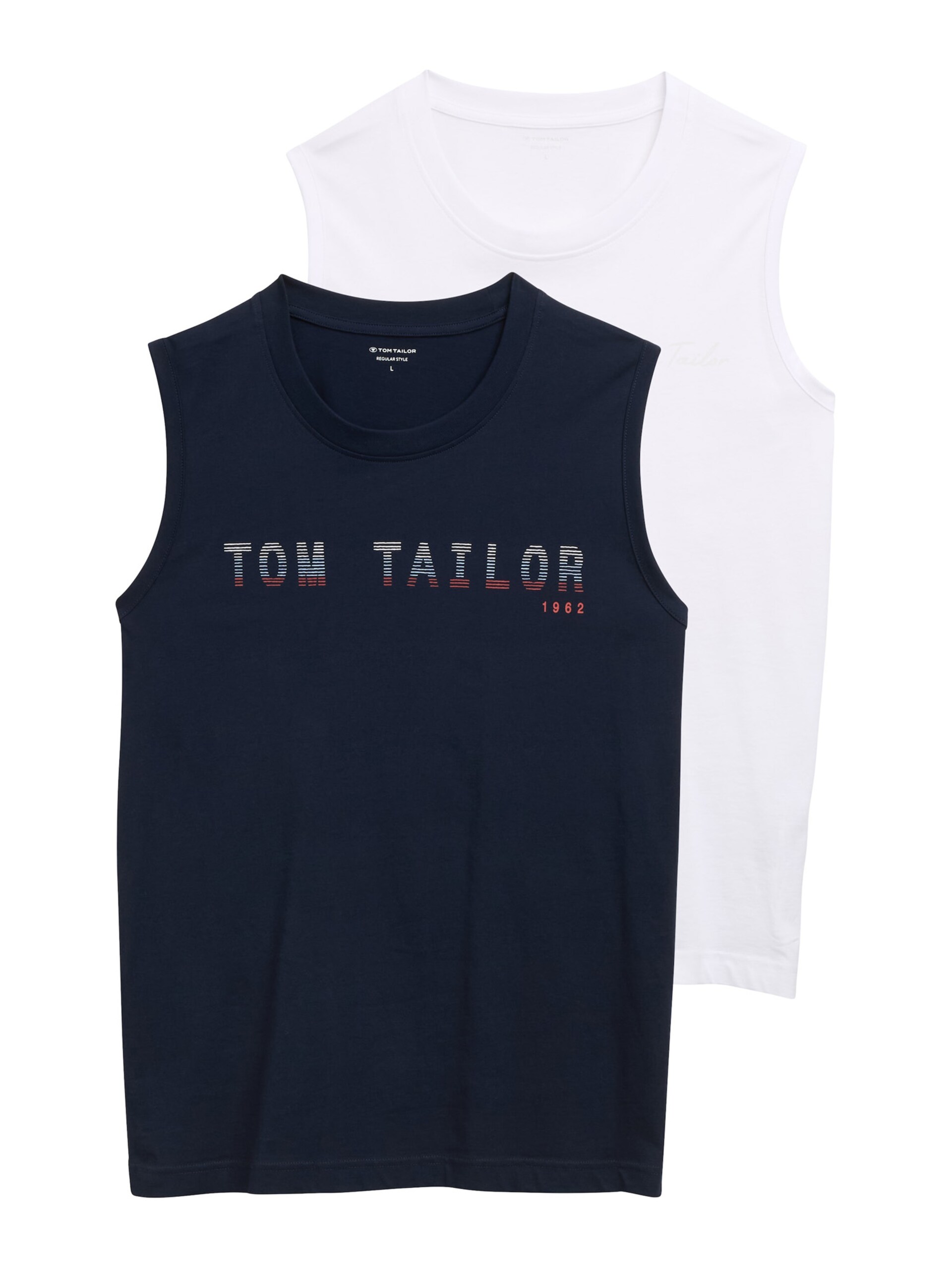 TOM TAILOR T-shirt mörkblå / röd herr