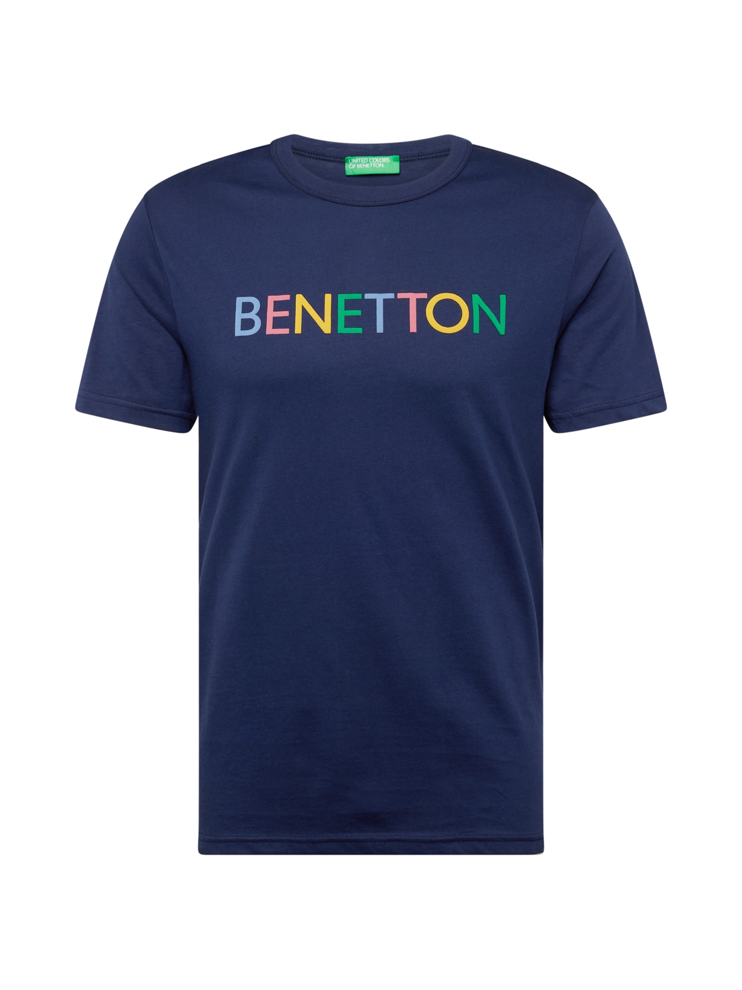 UNITED COLORS OF BENETTON Marškinėliai tamsiai mėlyna / mišrios spalvos