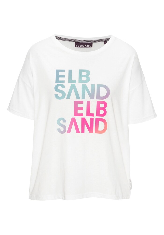 Elbsand T-Shirt Damen Größe M hellblau / pink / weiß