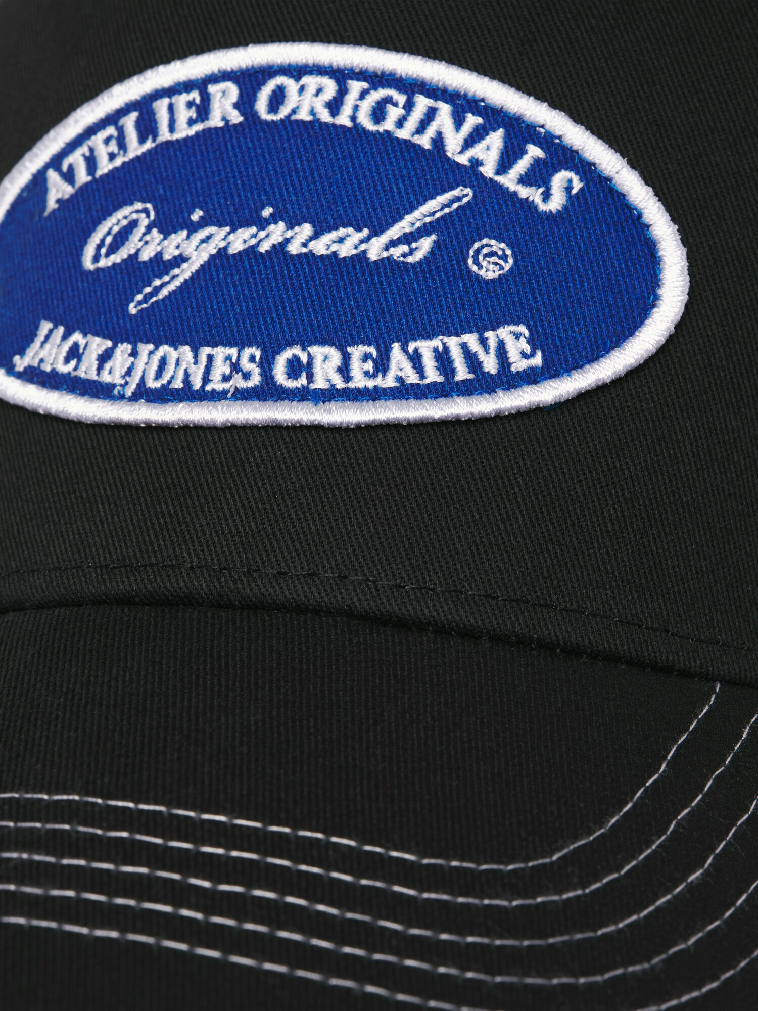 JACK & JONES Sapkák 'JACDEFT PHOENIX'  kék / fekete / fehér termék 2. képe