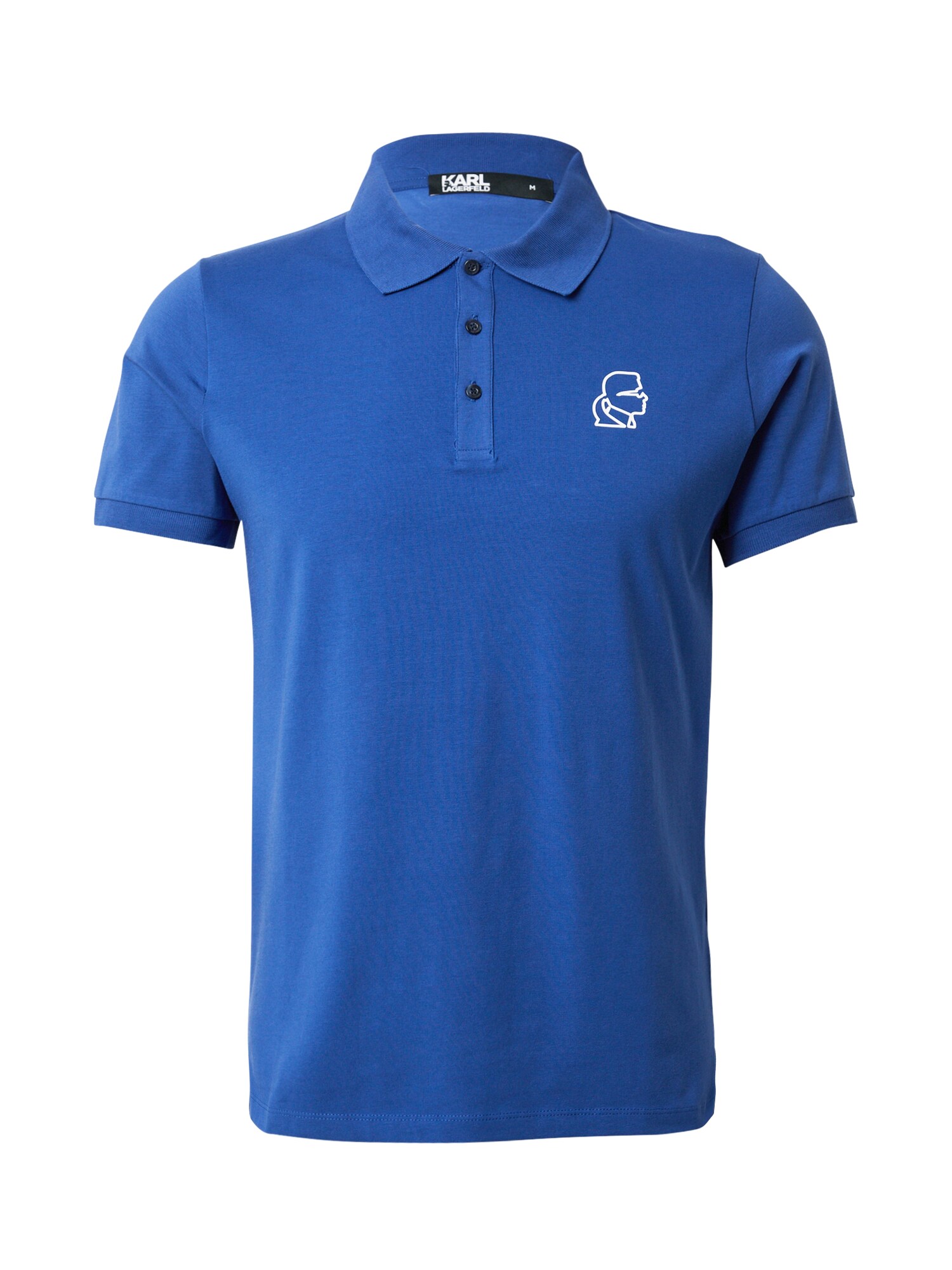 Karl Lagerfeld Tricou  albastru regal / alb