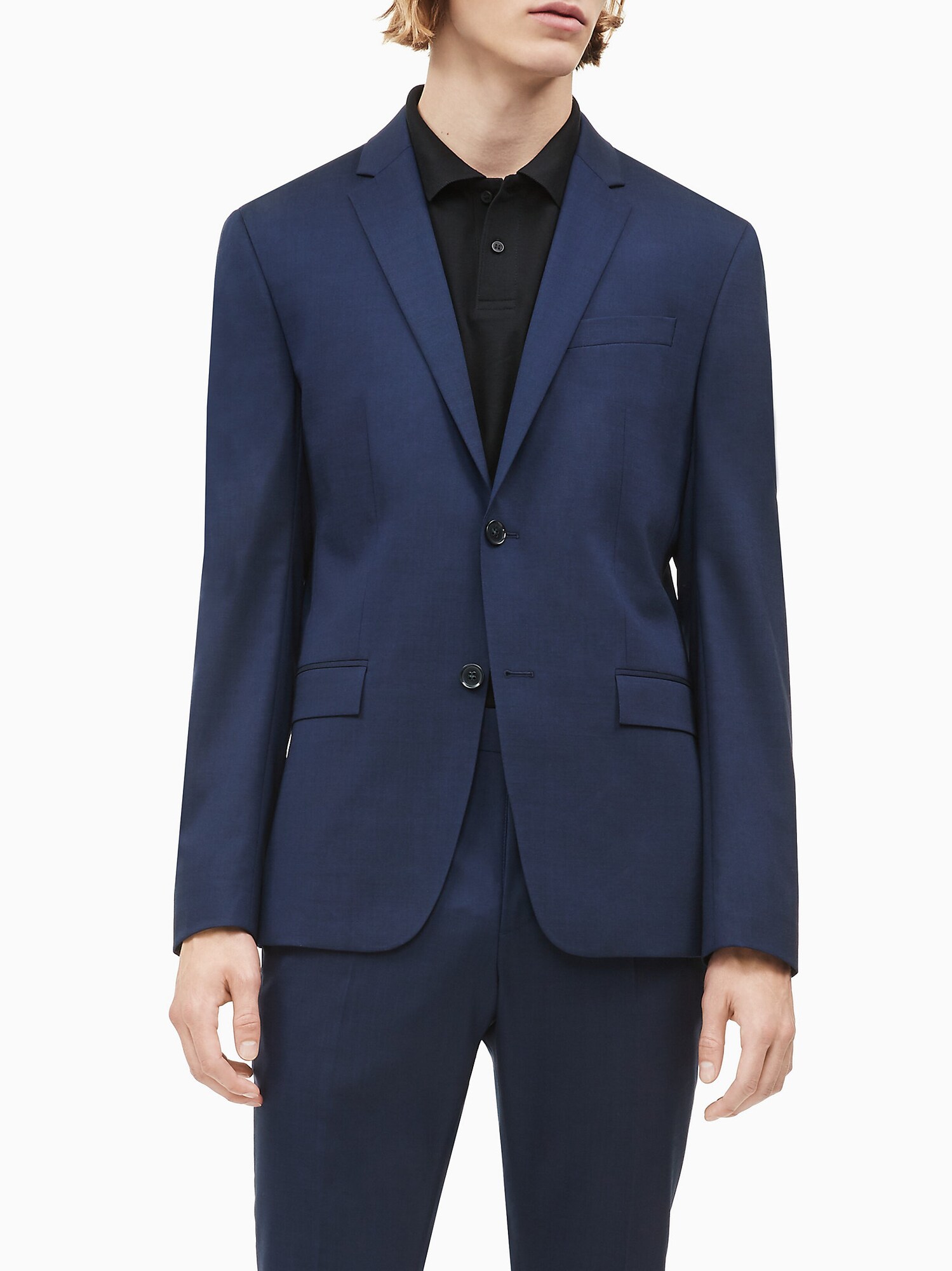 Calvin Klein Chaqueta tipo saco para negocios  azul oscuro – imagen 3