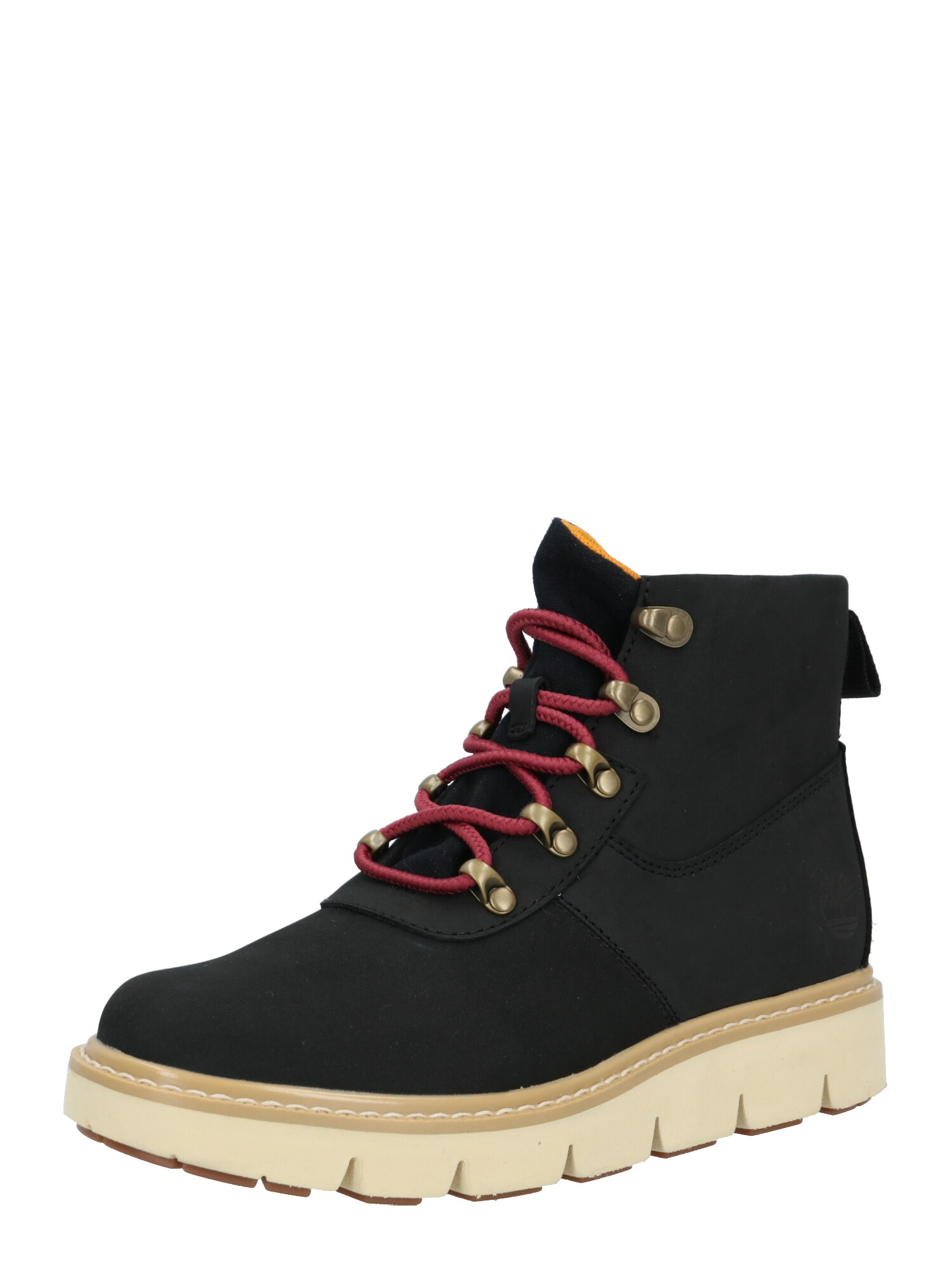 TIMBERLAND Suvarstomieji kulkšnis dengiantys batai  juoda / tamsiai raudona