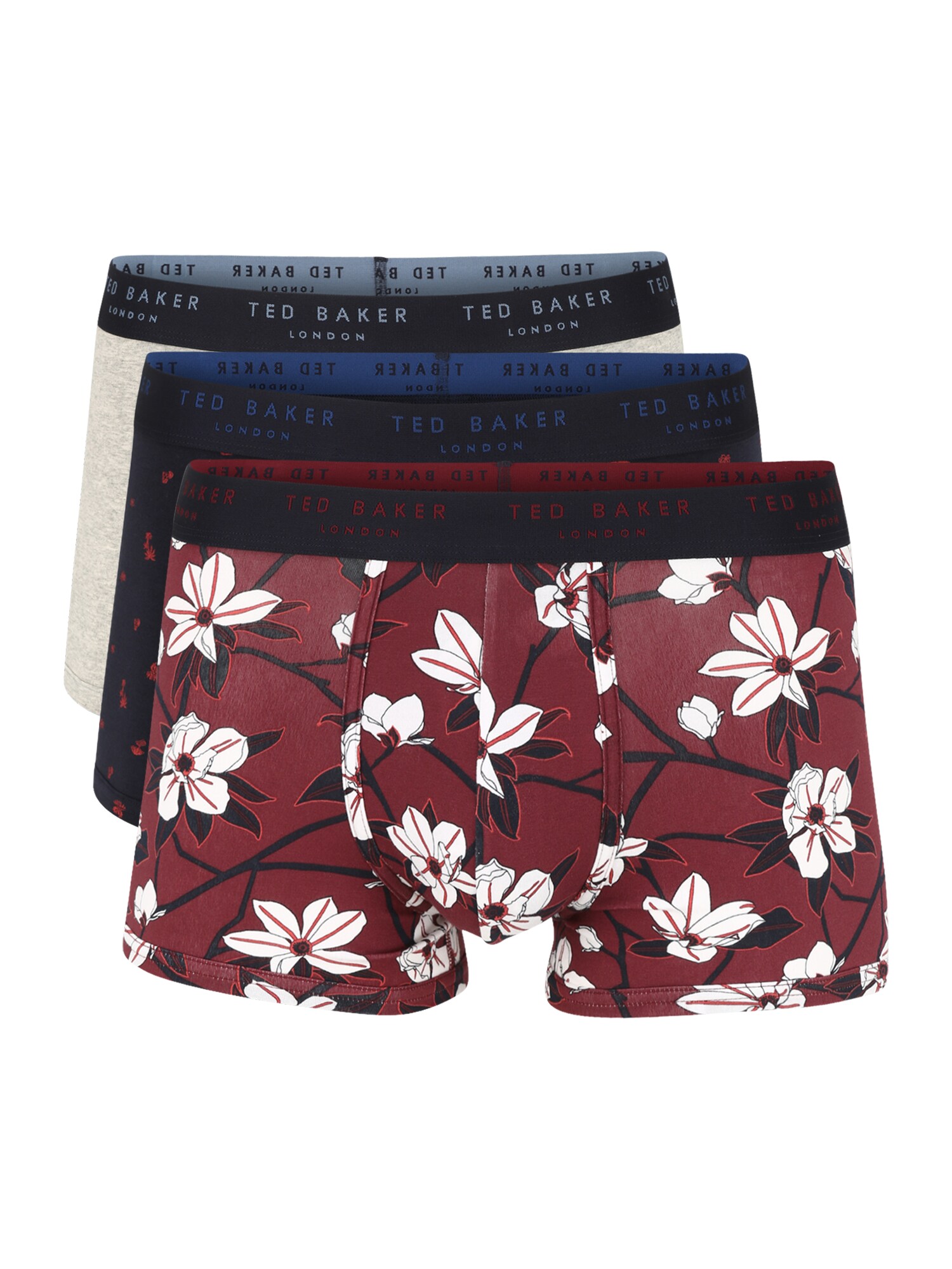 Ted Baker Boxer trumpikės  mišrios spalvos / pastelinė raudona / balta / nakties mėlyna / šviesiai pilka