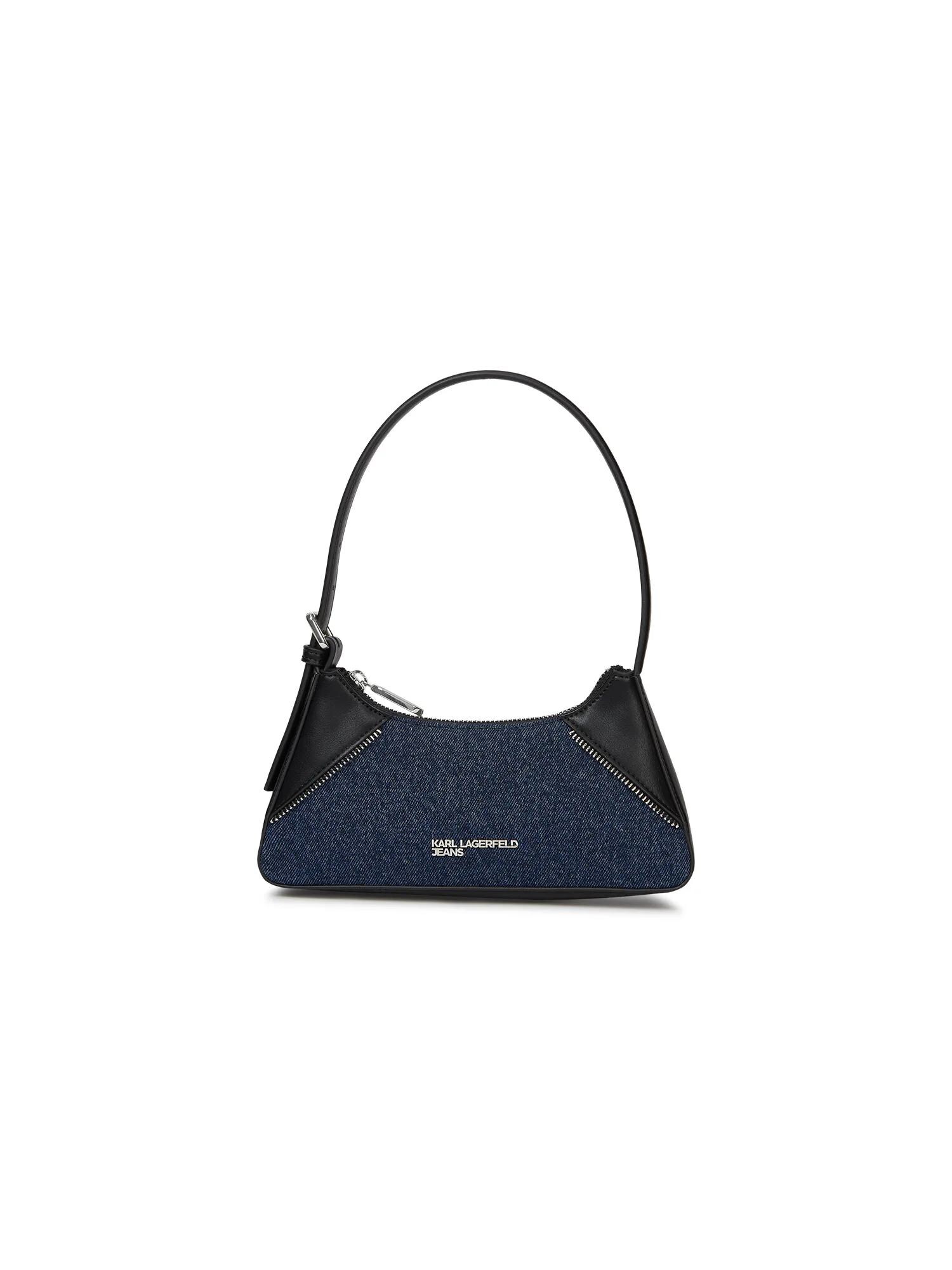 KARL LAGERFELD JEANS Torba za čez ramo 'Rebel'  moder denim / črna