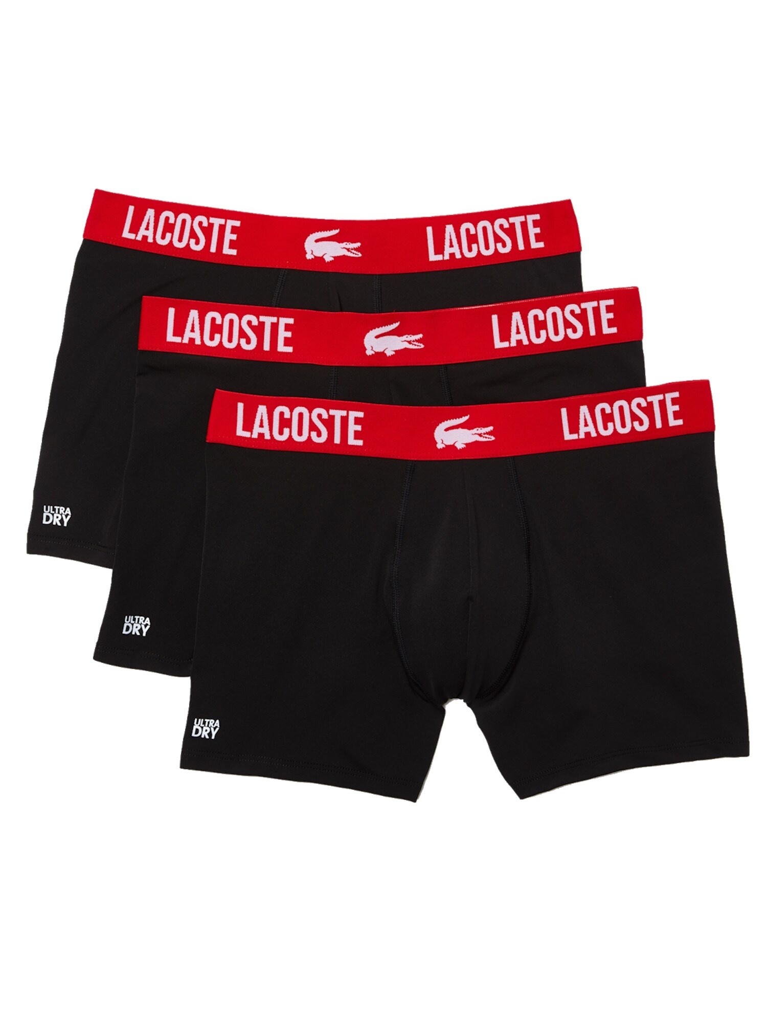 LACOSTE Boxerky  krvavo červená / čierna / biela