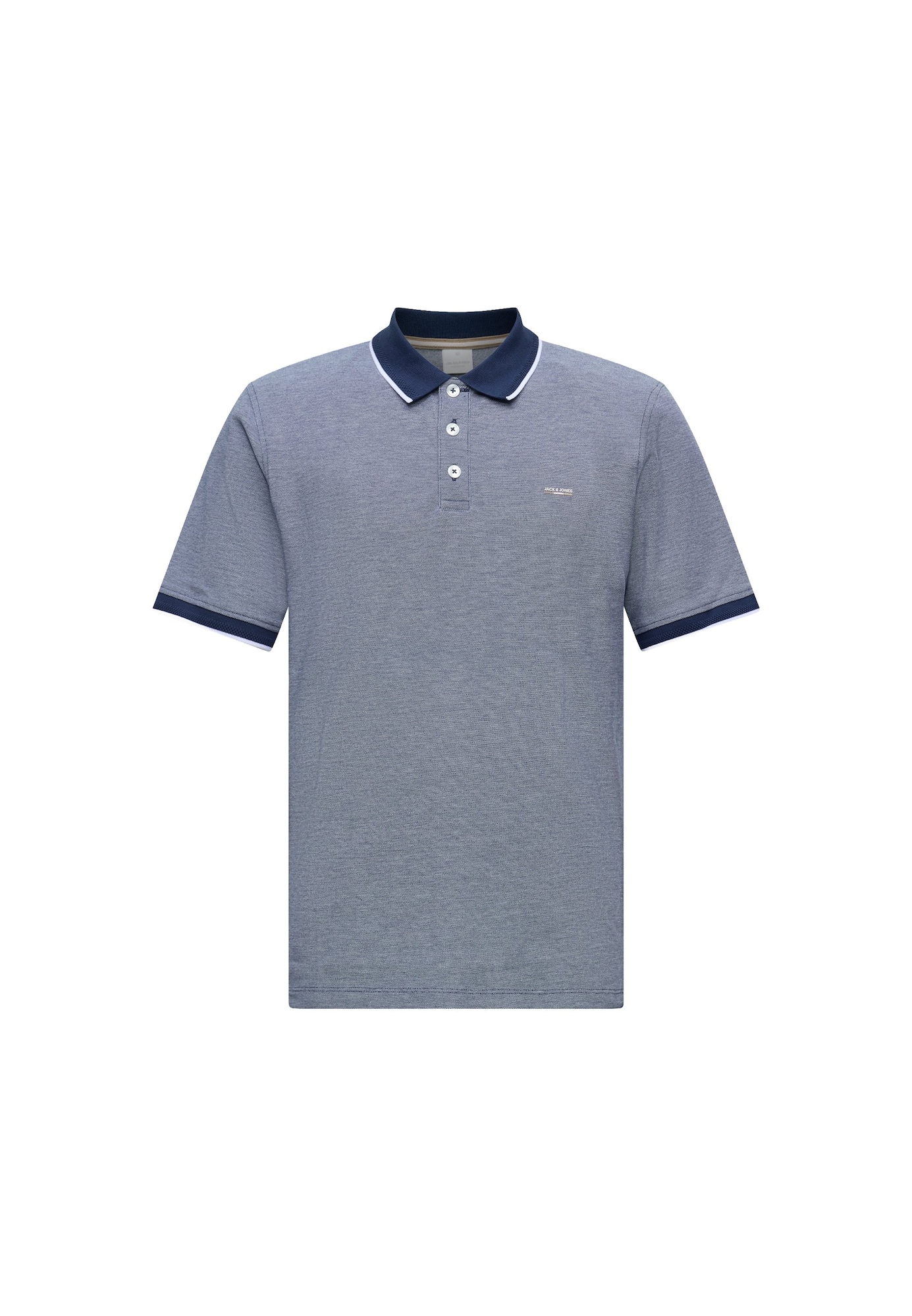 JACK &amp; JONES Camiseta 'JPRBLUALVES'  navy / azul moteado / blanco