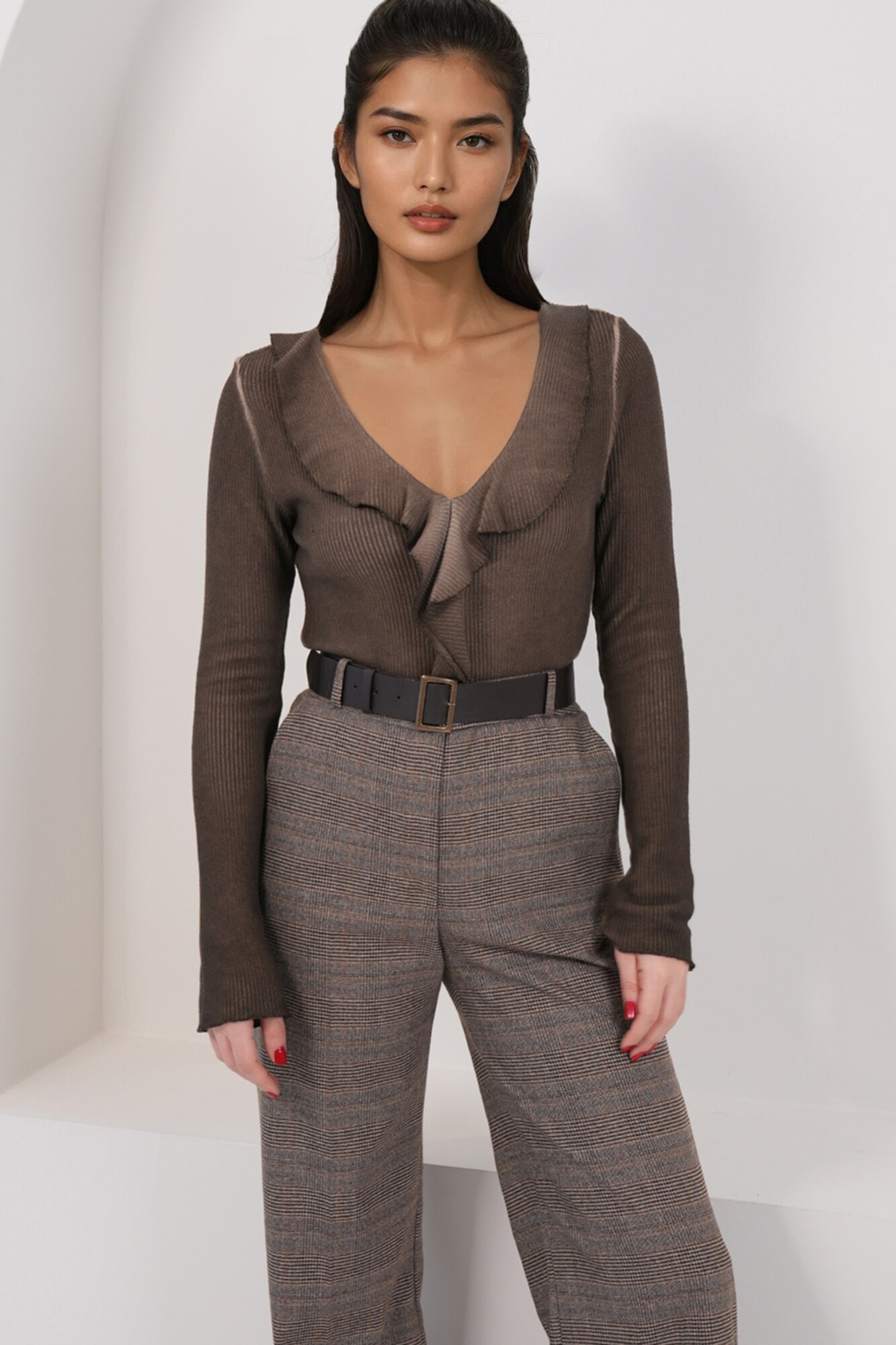 Trend Alaçatı Stili Camiseta chocolate