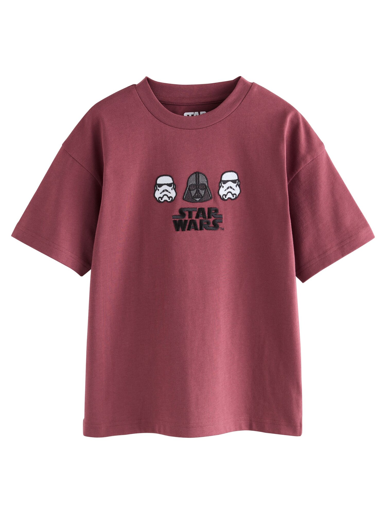 Next Tricou  roşu închis / negru / alb