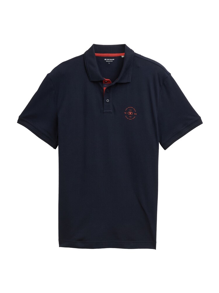 TOM TAILOR Poloshirt Herren Größe S dunkelblau / rot