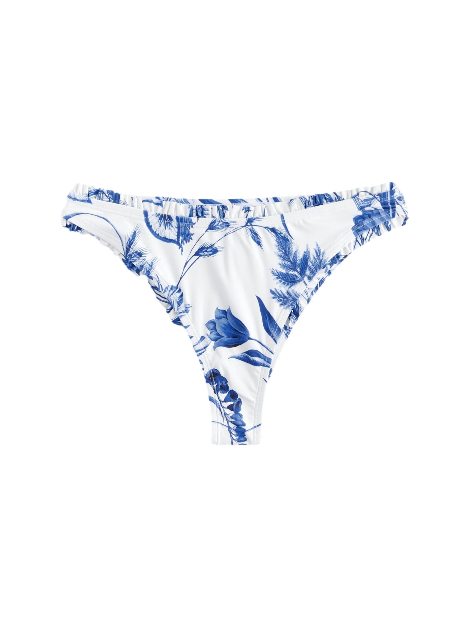 Next Slip costum de baie  albastru / alb murdar