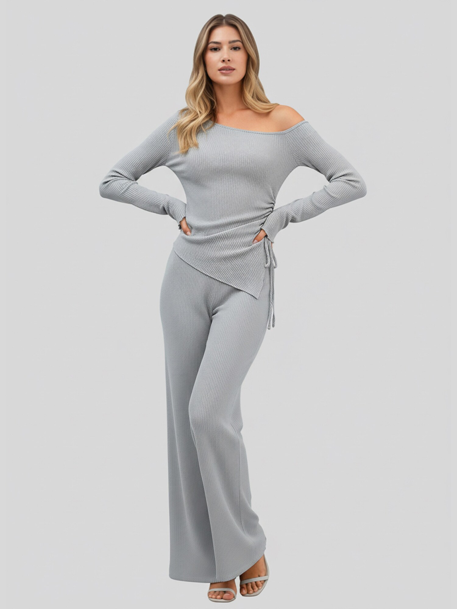 LapaPlus Traje para estar en casa 'Women Set'  gris