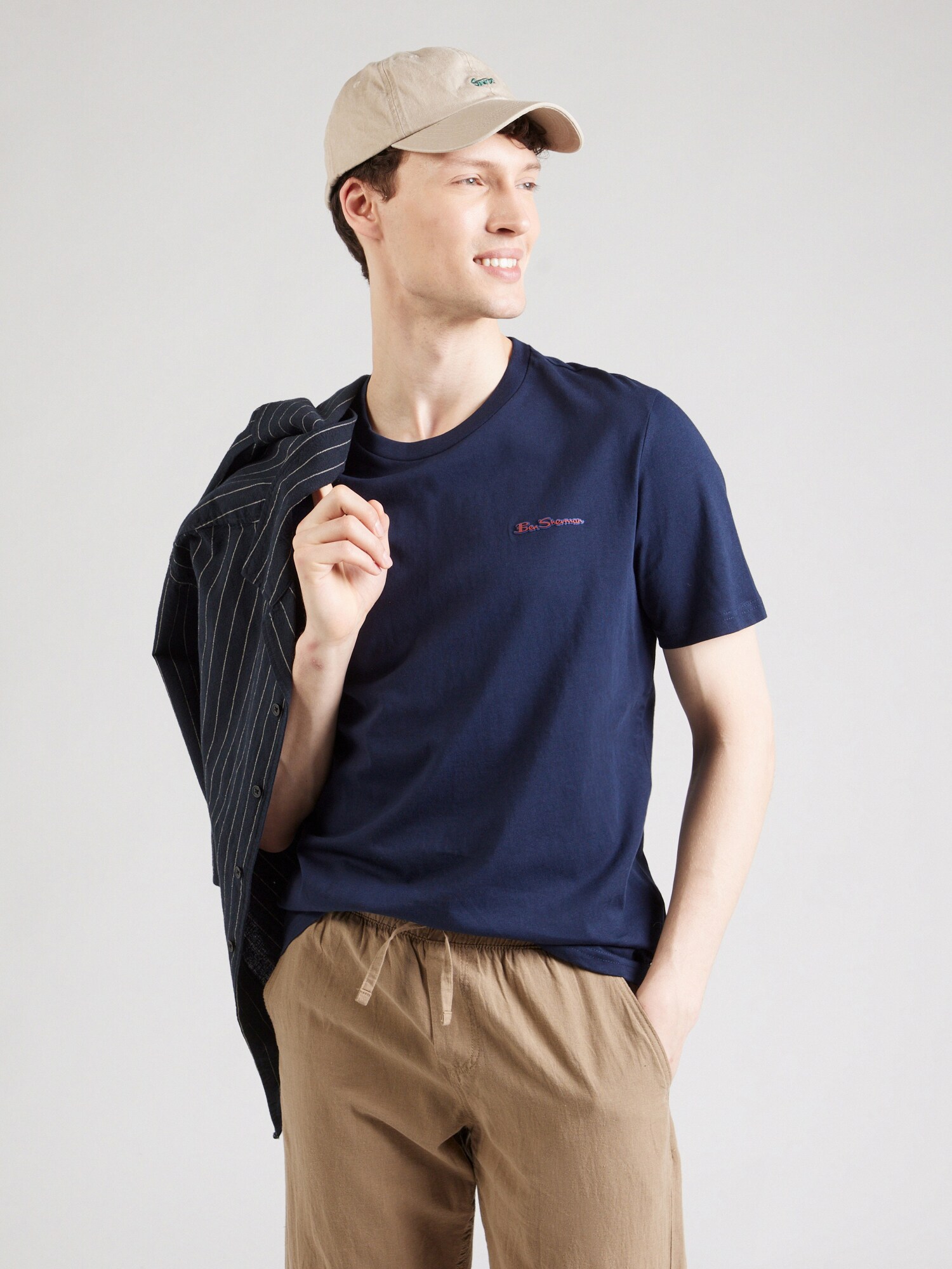 Ben Sherman Póló  tengerészkék / kárminvörös termék 2. képe