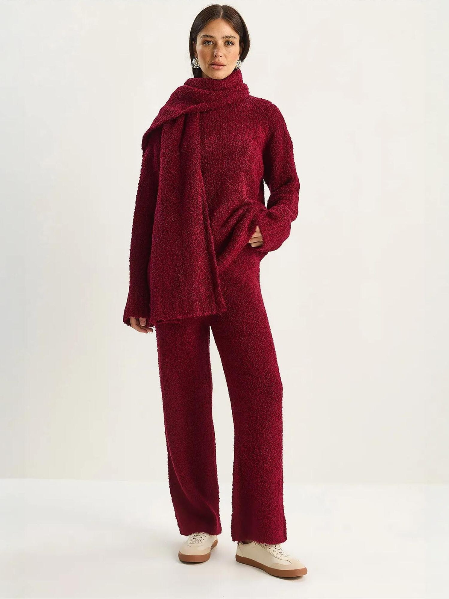 Bianco Lucci Completo pantalone  borgogna