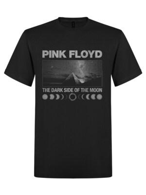 Pink Floyd Camiseta 'Pink Floyd B/W Pyramids T-Shirt'  negro