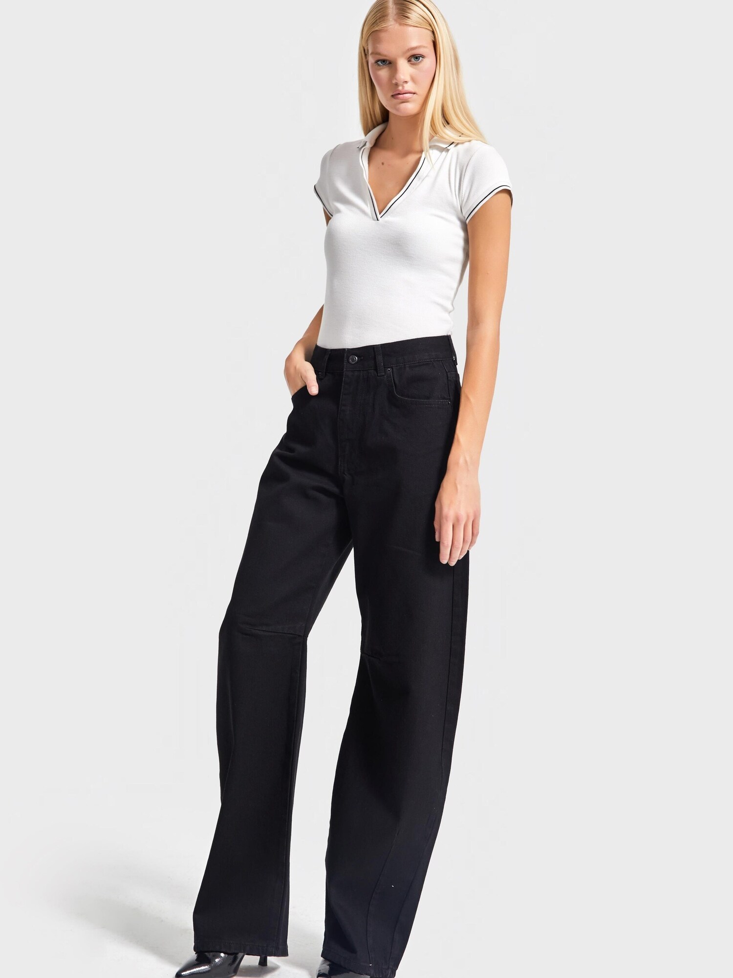It's Basic Its Basic Jeans Luna Baggy Mid Rise Jeans (Lenght 30)