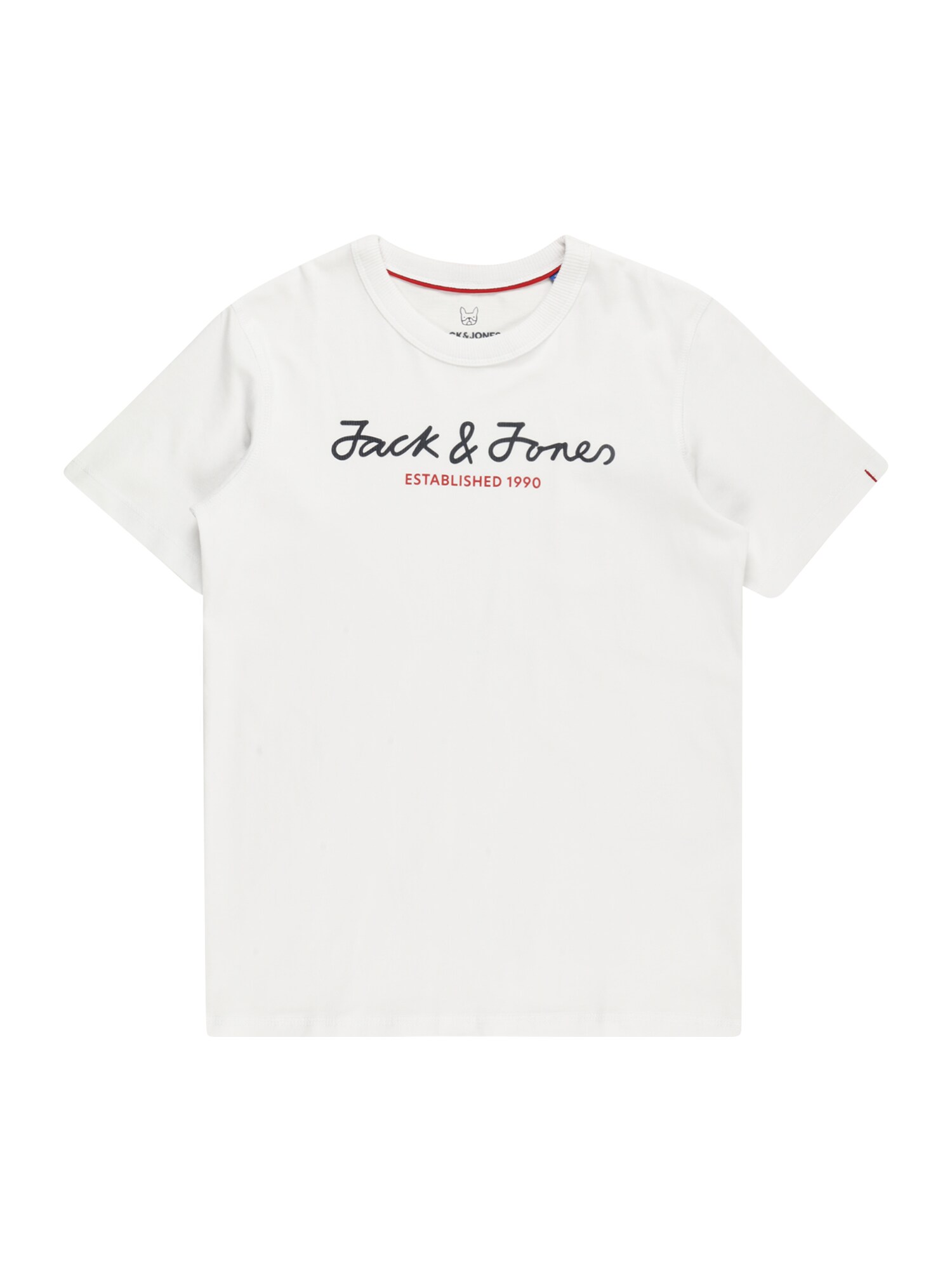 Jack & Jones Junior Majica 'BERG'  svetlo rdeča / črna / naravno bela